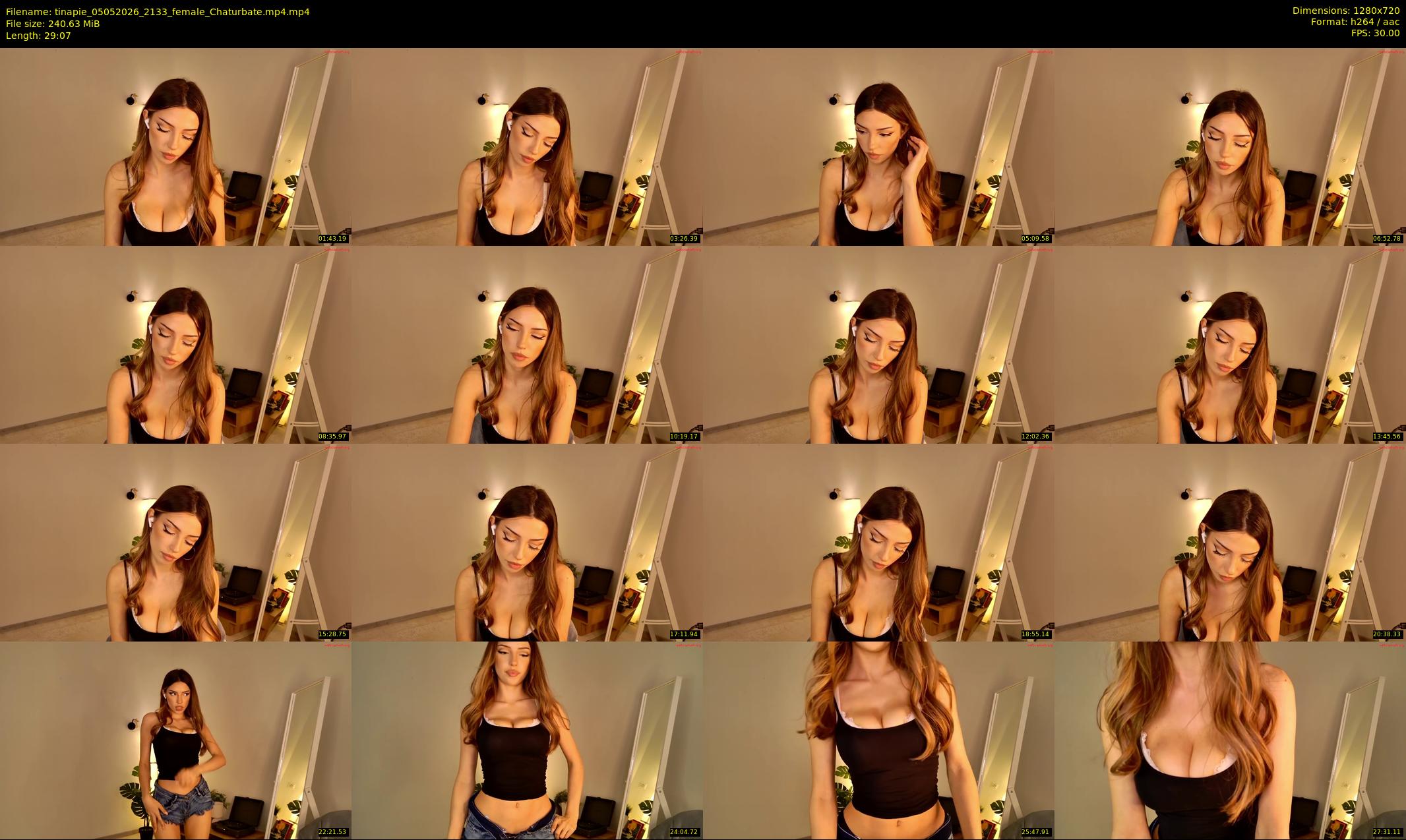 tinapie — 30 minute Chaturbate female cam show recording, 720p, May 5, 2026