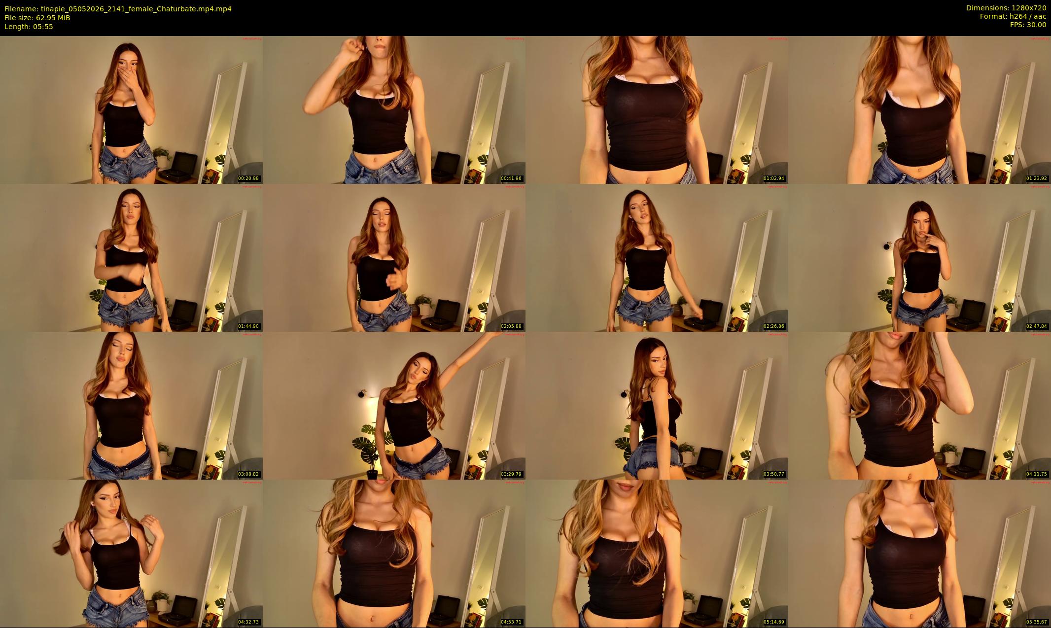 tinapie — 6 minute Chaturbate female cam show recording, 720p, May 5, 2026