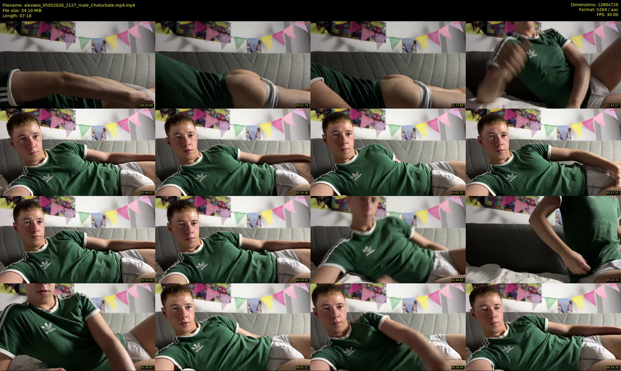 alexwos — 8 minute Chaturbate male cam show recording, 720p, May 5, 2026