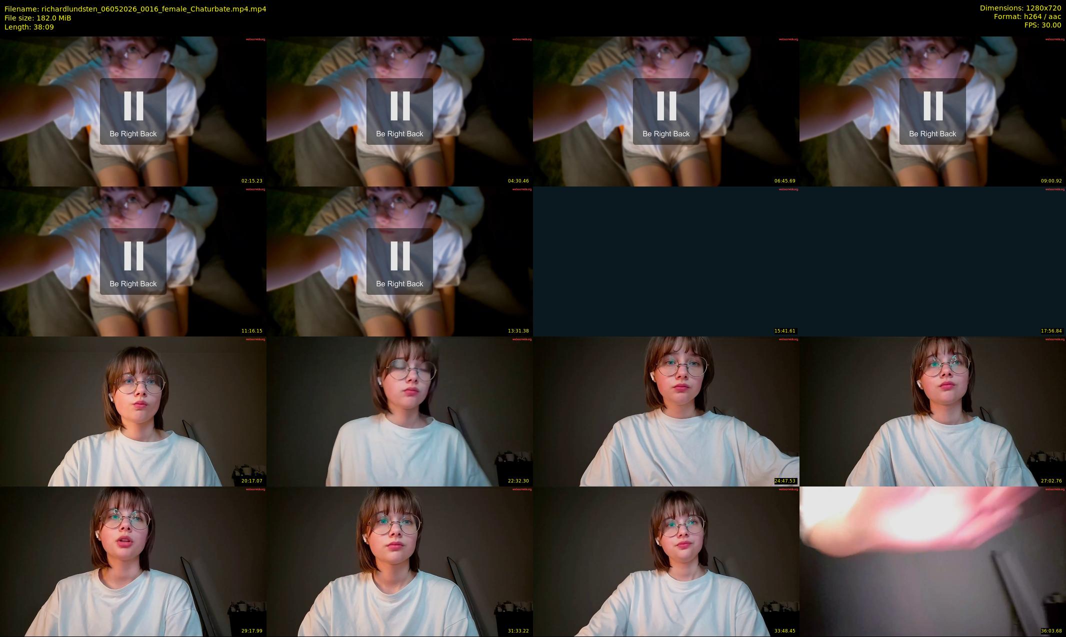 richardlundsten — 39 minute Chaturbate female cam show recording, 720p, May 6, 2026