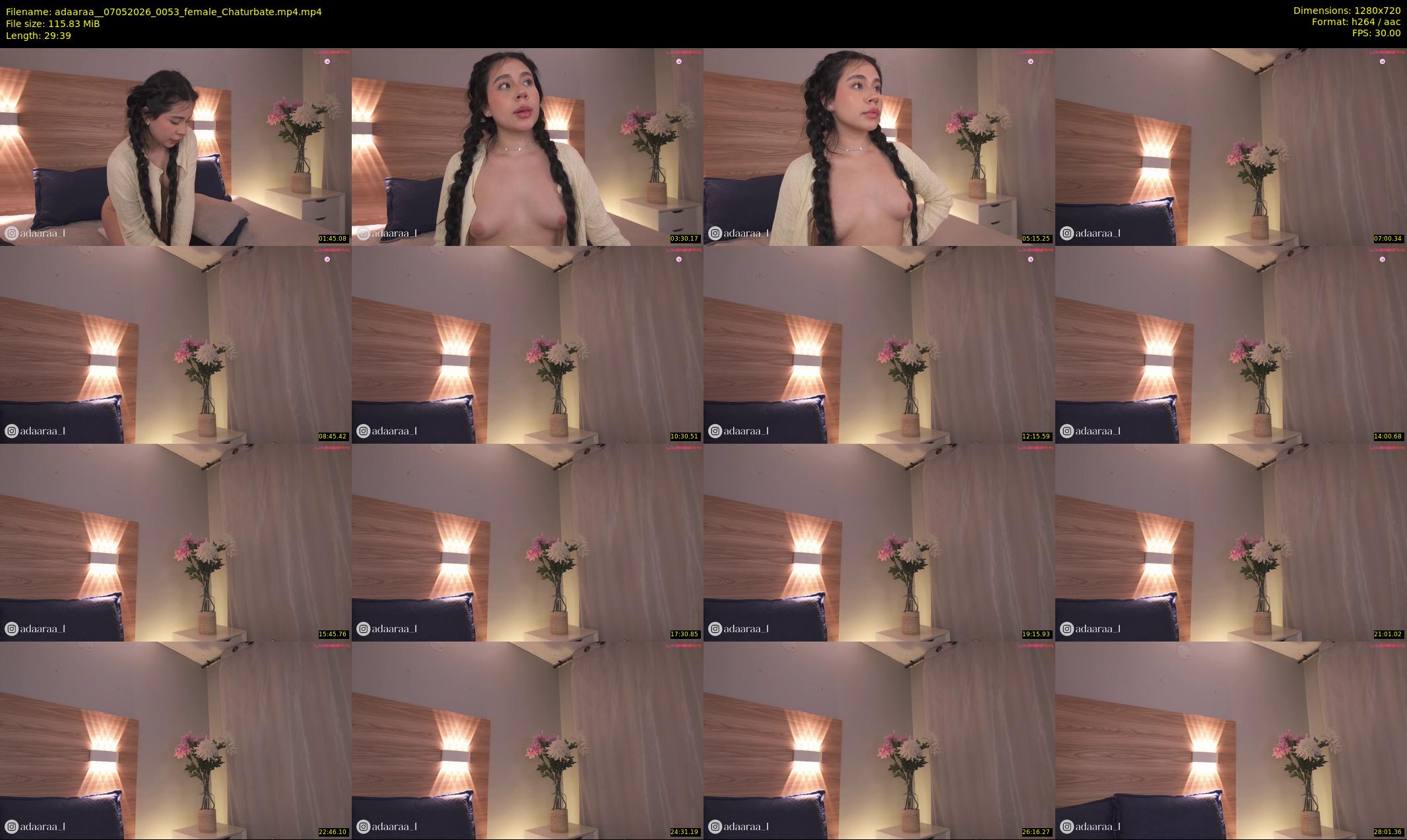 adaaraa_ — 30 minute Chaturbate female cam show recording, 720p, May 7, 2026
