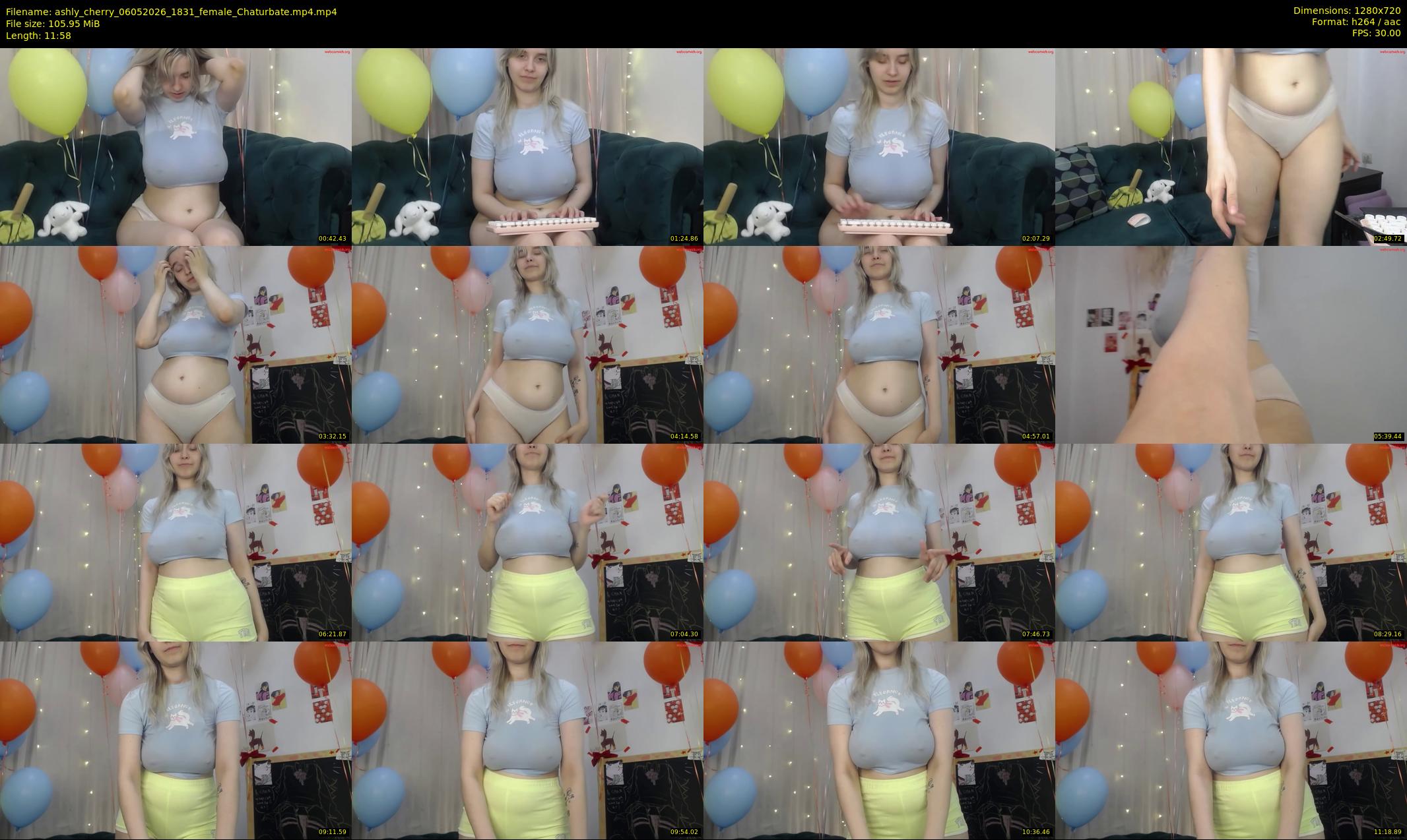 ashly_cherry — 12 minute Chaturbate female cam show recording, 720p, May 6, 2026