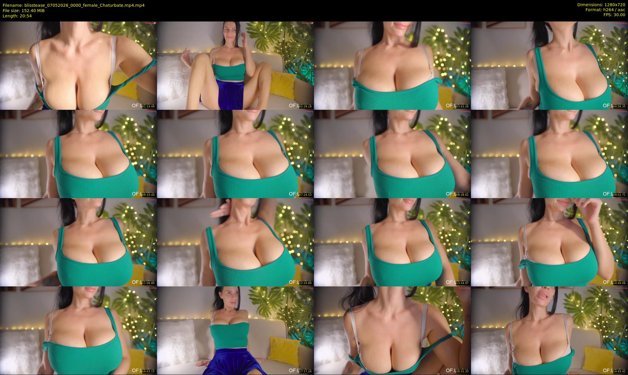 blisstease — 21 minute Chaturbate female cam show recording, 720p, May 7, 2026