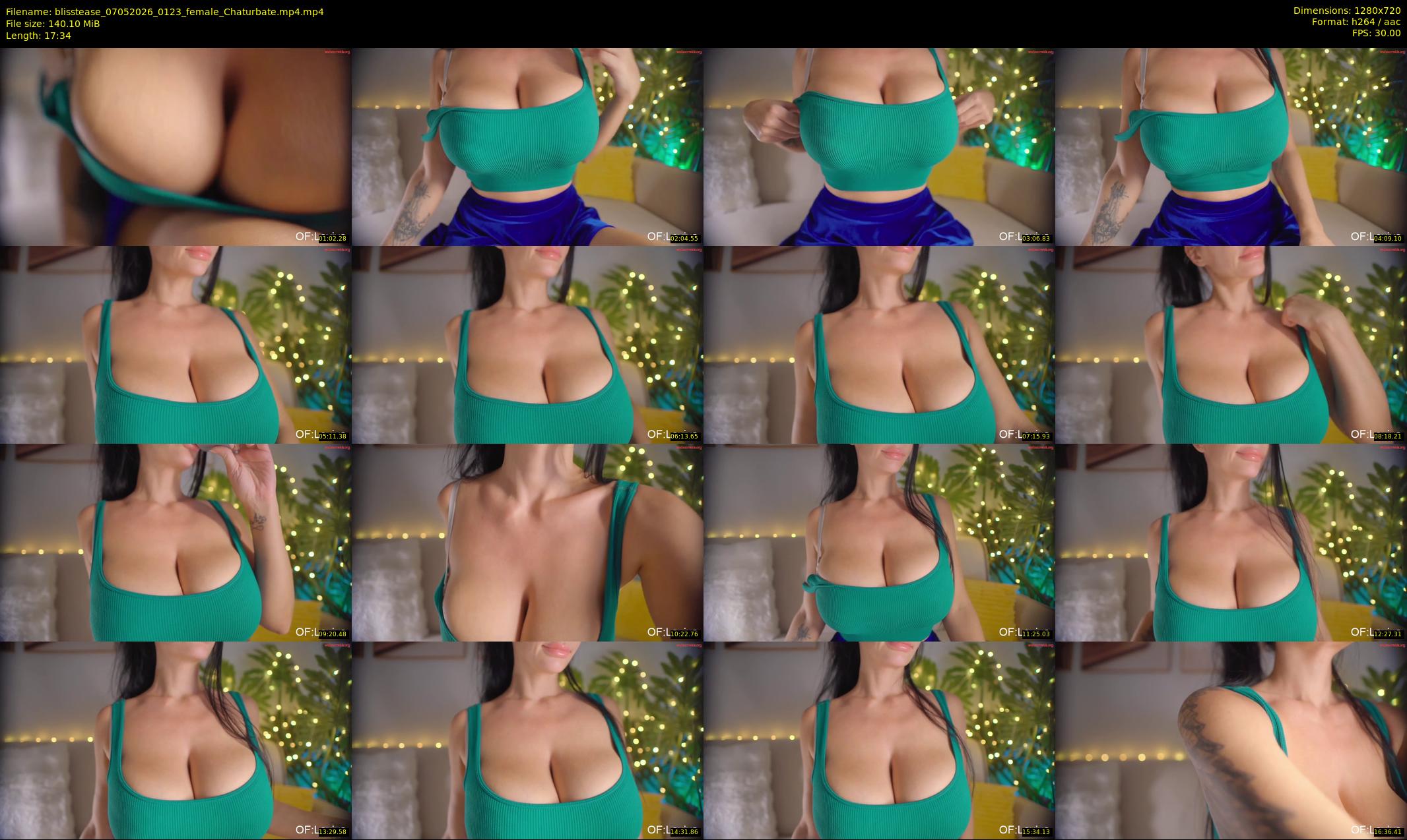 blisstease — 18 minute Chaturbate female cam show recording, 720p, May 7, 2026