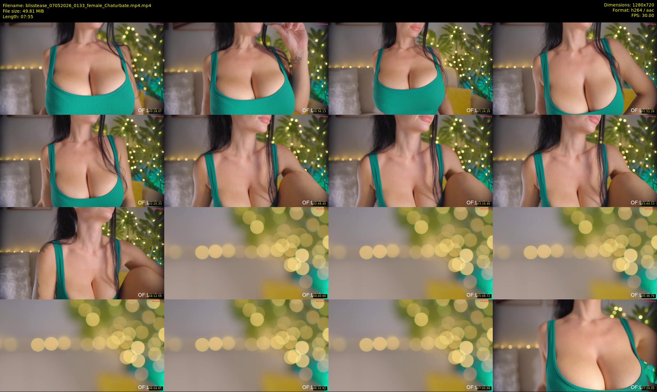 blisstease — 8 minute Chaturbate female cam show recording, 720p, May 7, 2026