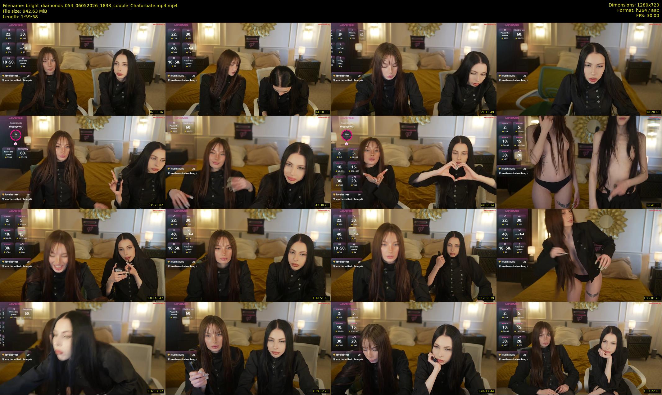 bright_diamonds_054 — 120 minute Chaturbate couple cam show recording, 720p, May 6, 2026