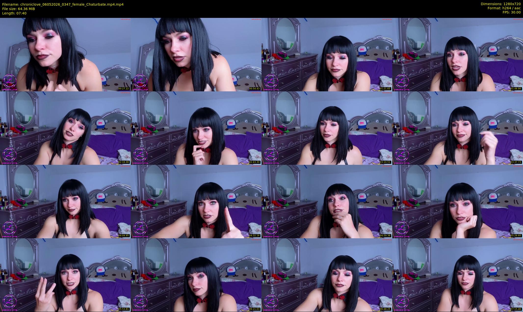 chroniclove — 8 minute Chaturbate female cam show recording, 720p, May 6, 2026