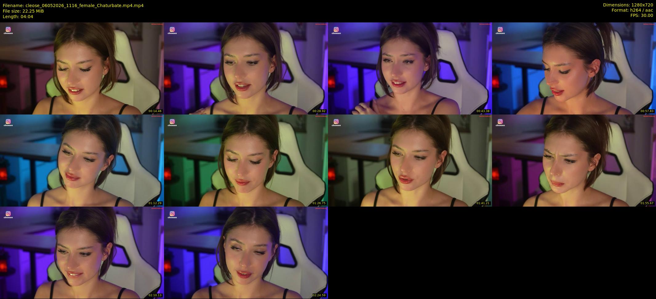 cleose — 5 minute Chaturbate female cam show recording, 720p, May 6, 2026