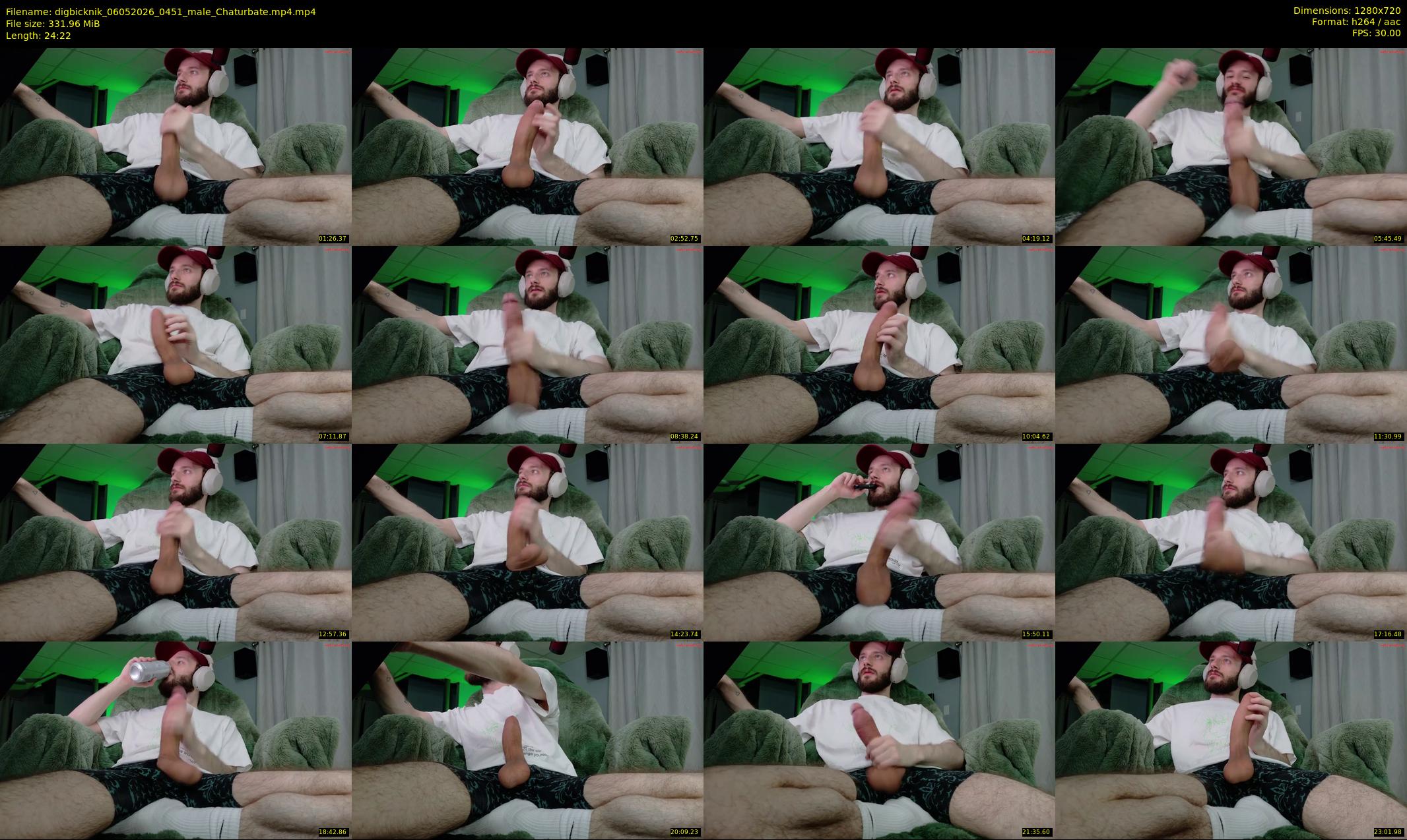 digbicknik — 25 minute Chaturbate male cam show recording, 720p, May 6, 2026