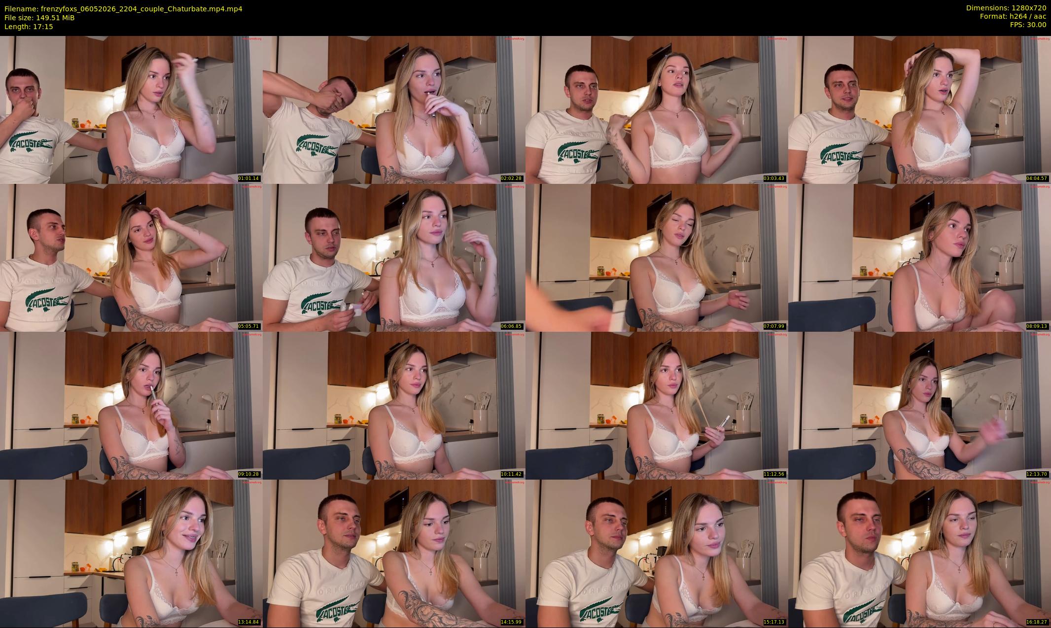 frenzyfoxs — 18 minute Chaturbate couple cam show recording, 720p, May 6, 2026