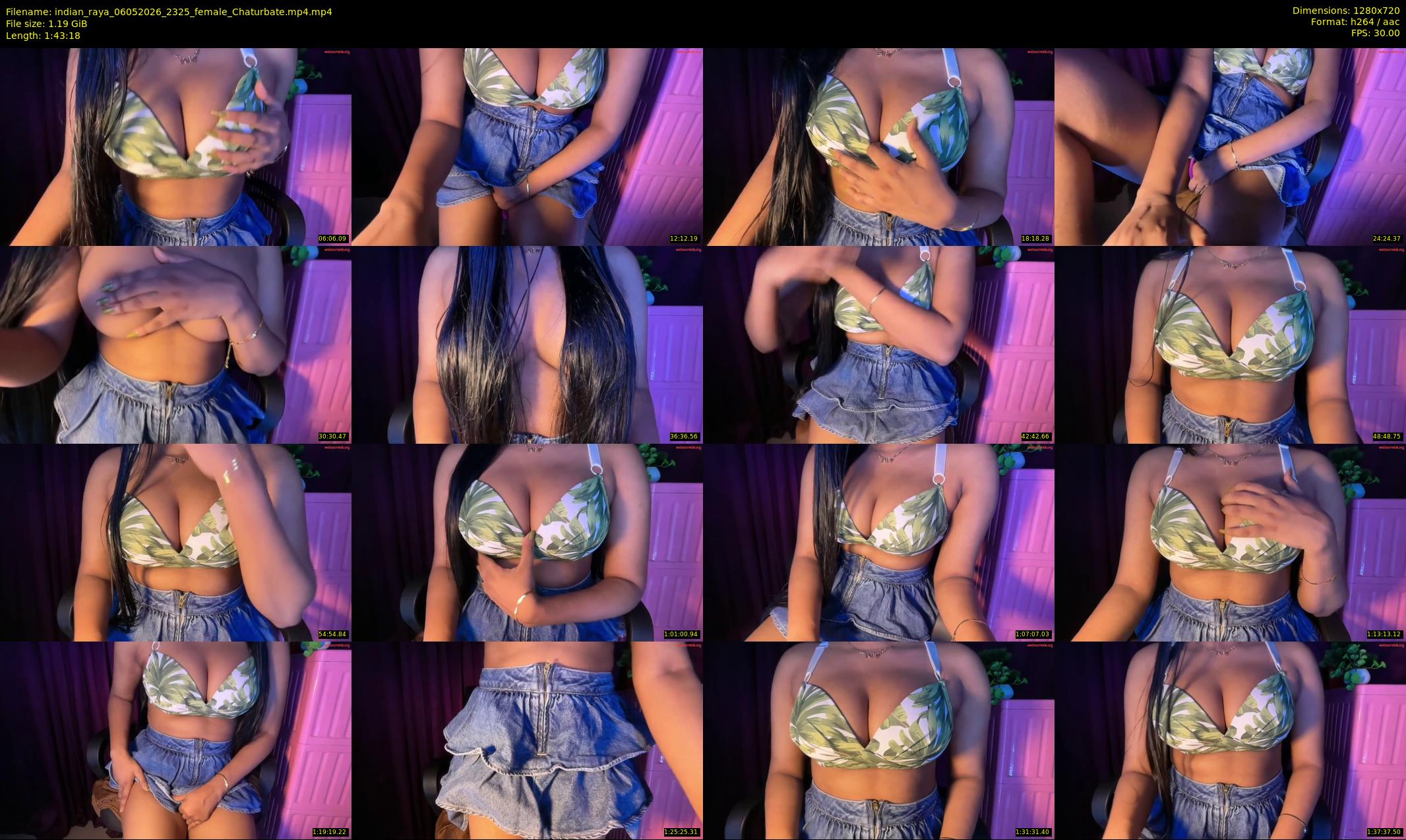 indian_raya — 104 minute Chaturbate female cam show recording, 720p, May 6, 2026