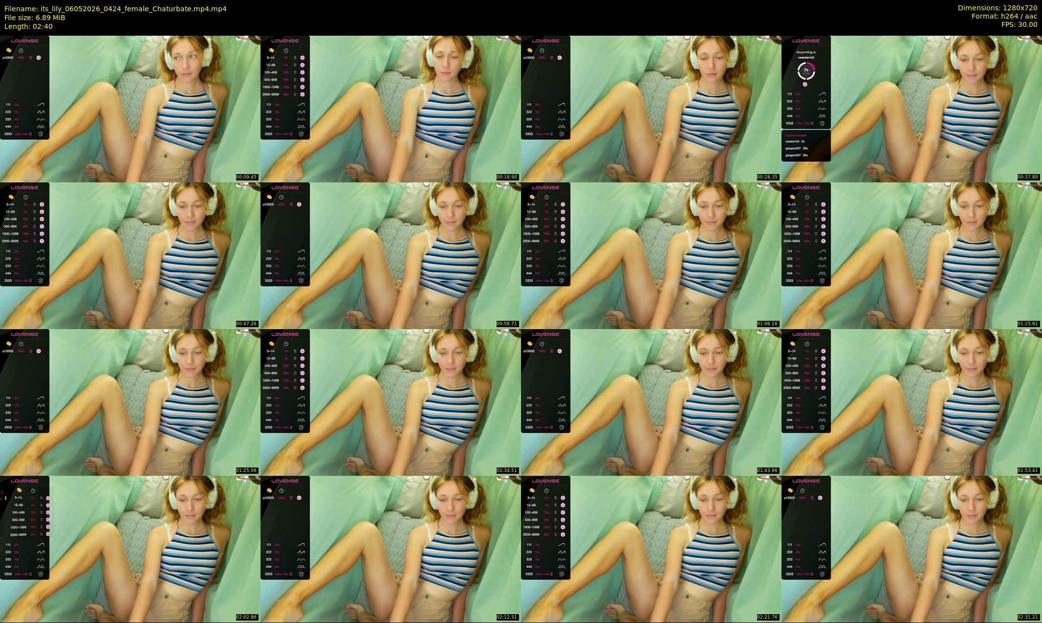 its_lily — 3 minute Chaturbate female cam show recording, 720p, May 6, 2026