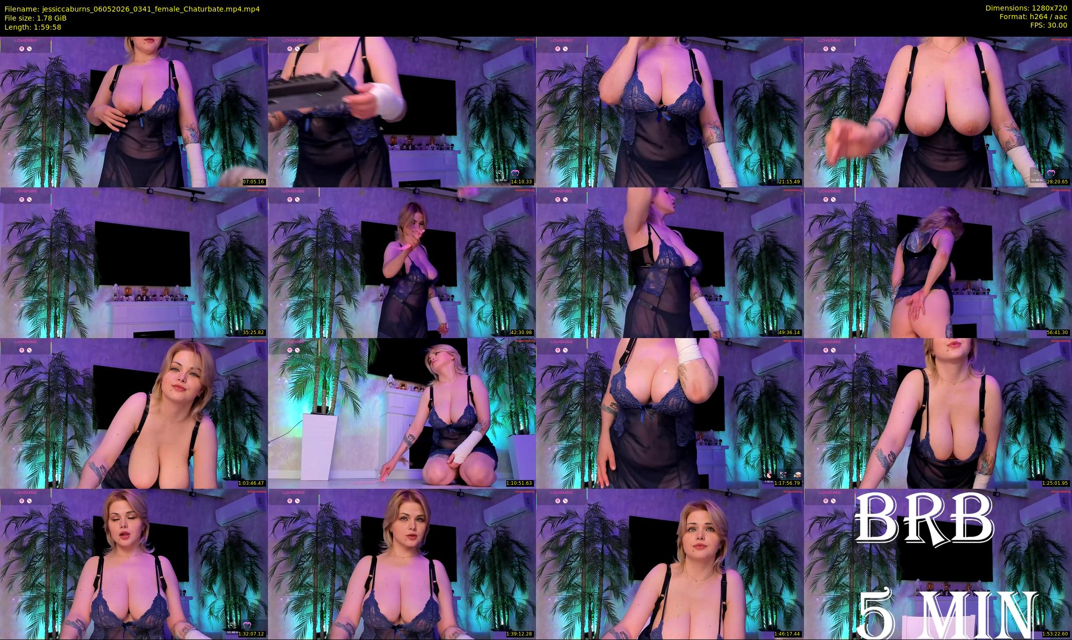 jessiccaburns — 120 minute Chaturbate female cam show recording, 720p, May 6, 2026