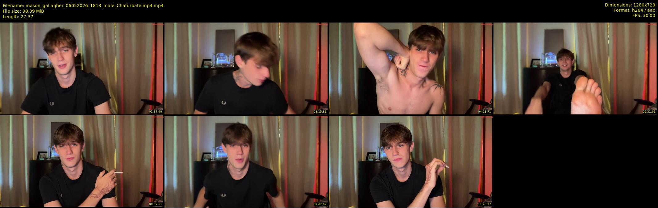 mason_gallagher — 28 minute Chaturbate male cam show recording, 720p, May 6, 2026