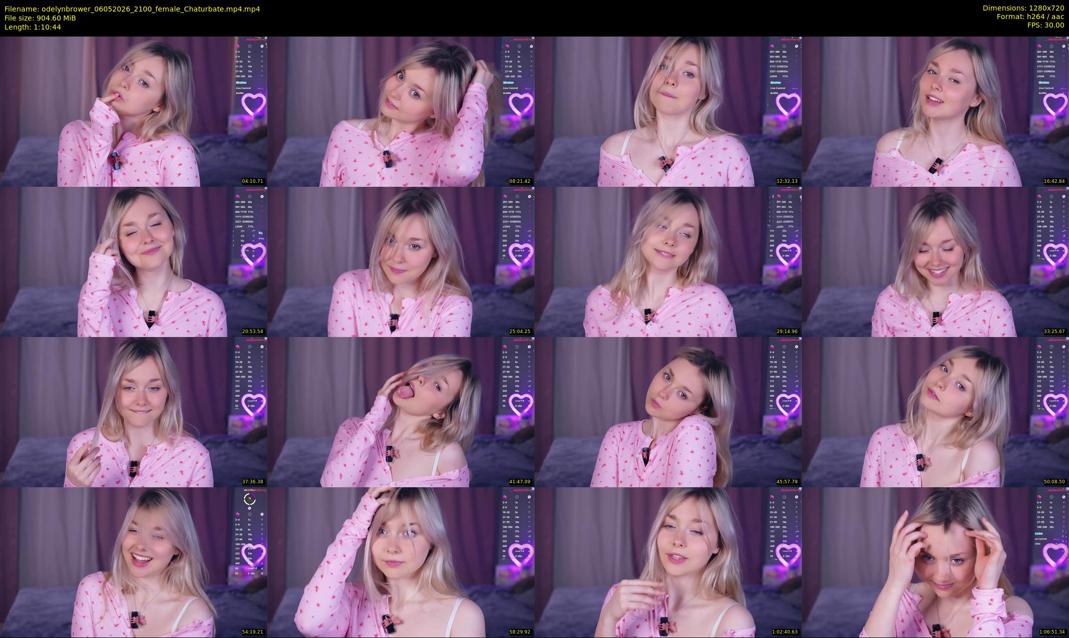 odelynbrower — 71 minute Chaturbate female cam show recording, 720p, May 6, 2026