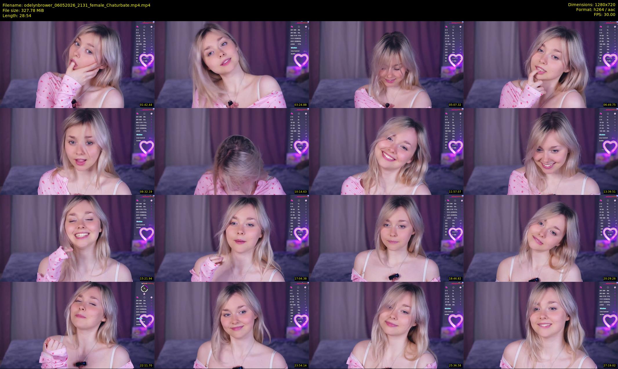 odelynbrower — 29 minute Chaturbate female cam show recording, 720p, May 6, 2026