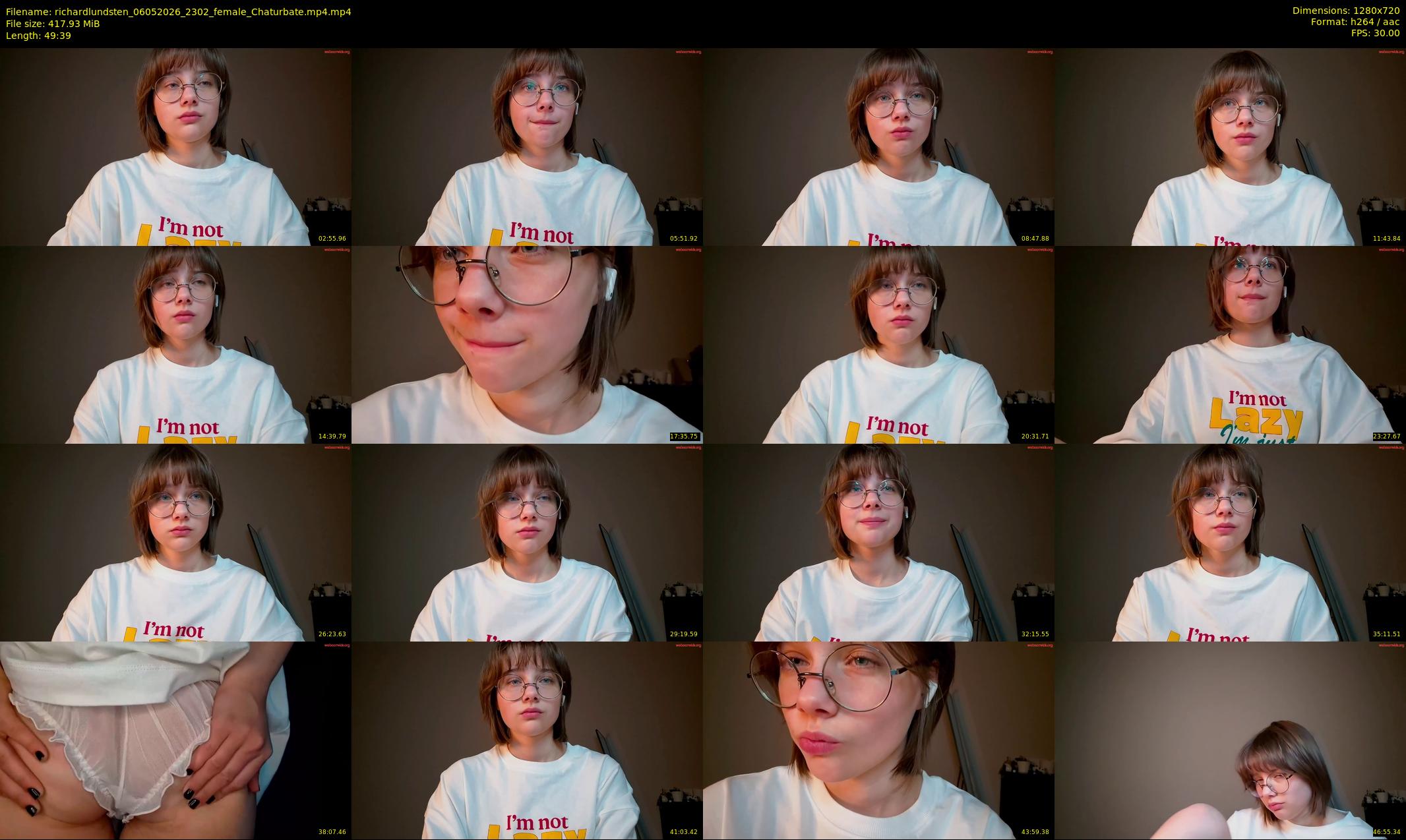richardlundsten — 50 minute Chaturbate female cam show recording, 720p, May 6, 2026