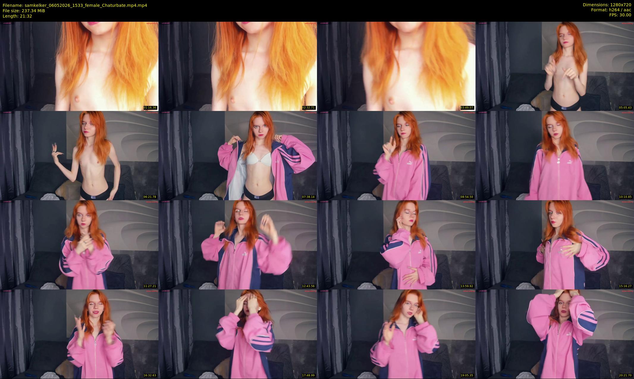samkelker — 22 minute Chaturbate female cam show recording, 720p, May 6, 2026