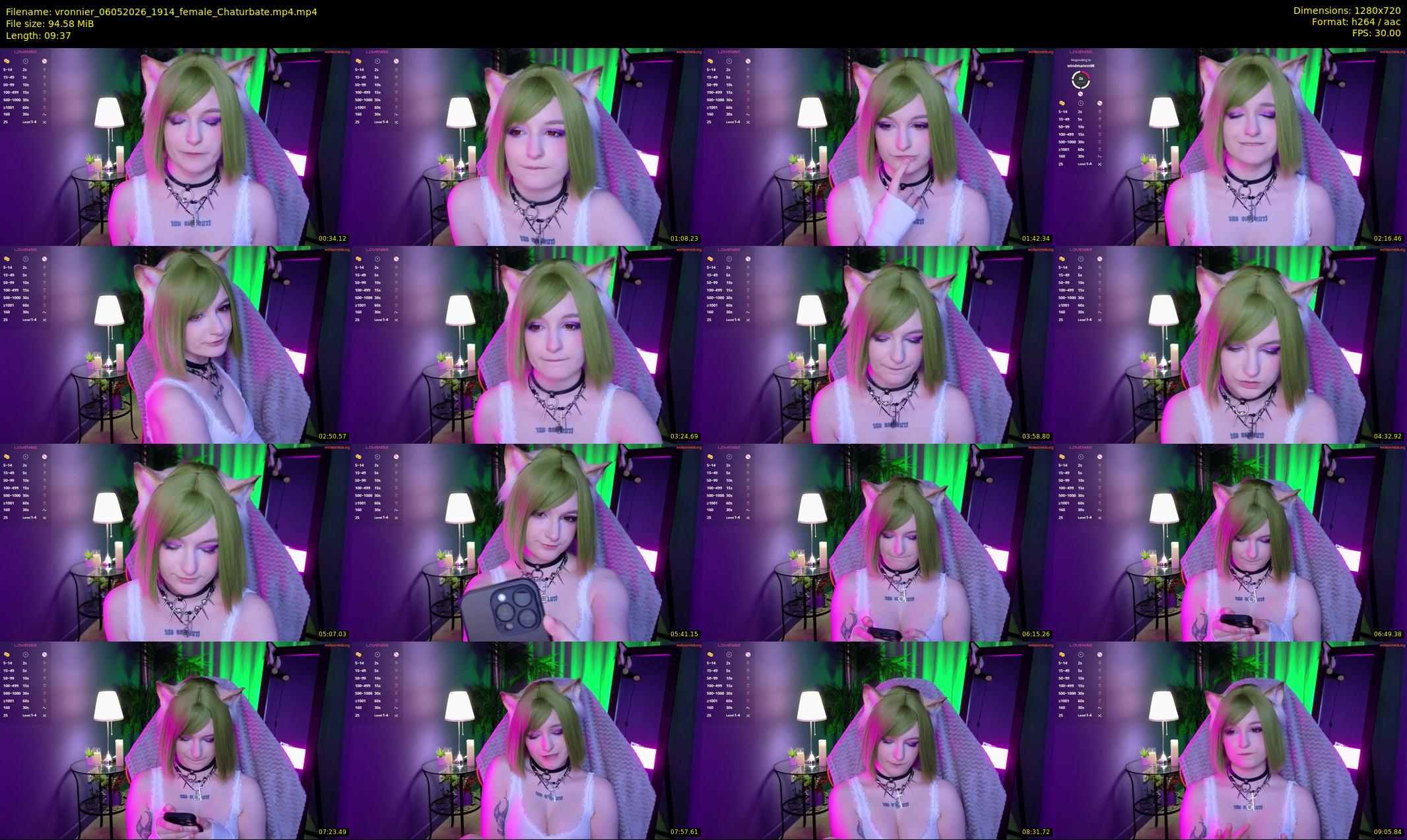 vronnier — 10 minute Chaturbate female cam show recording, 720p, May 6, 2026