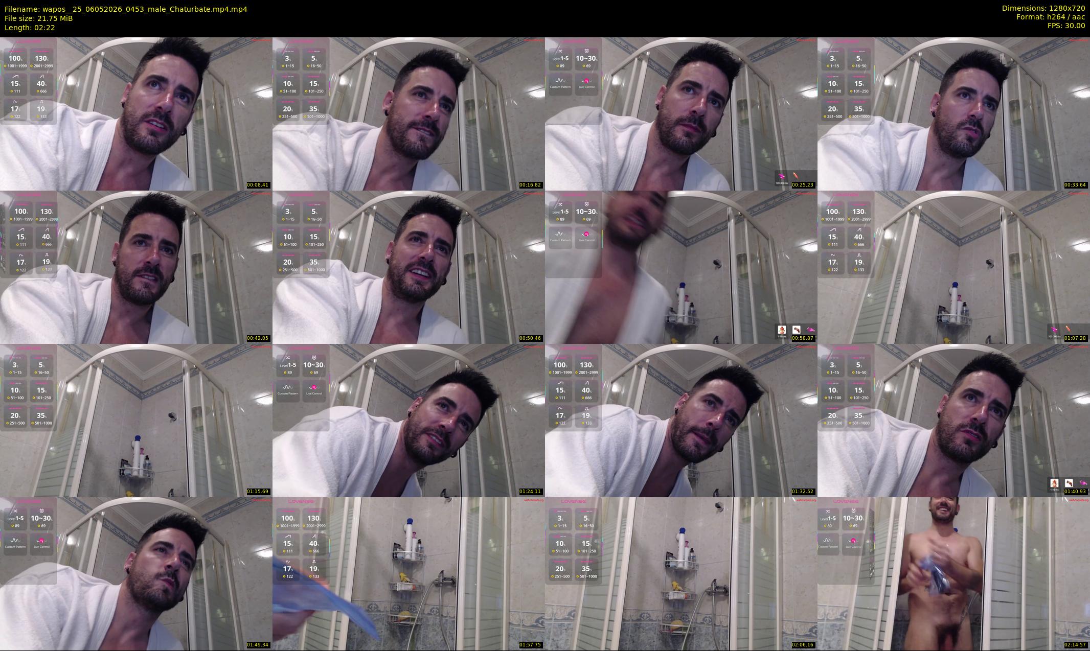 wapos__25 — 3 minute Chaturbate male cam show recording, 720p, May 6, 2026