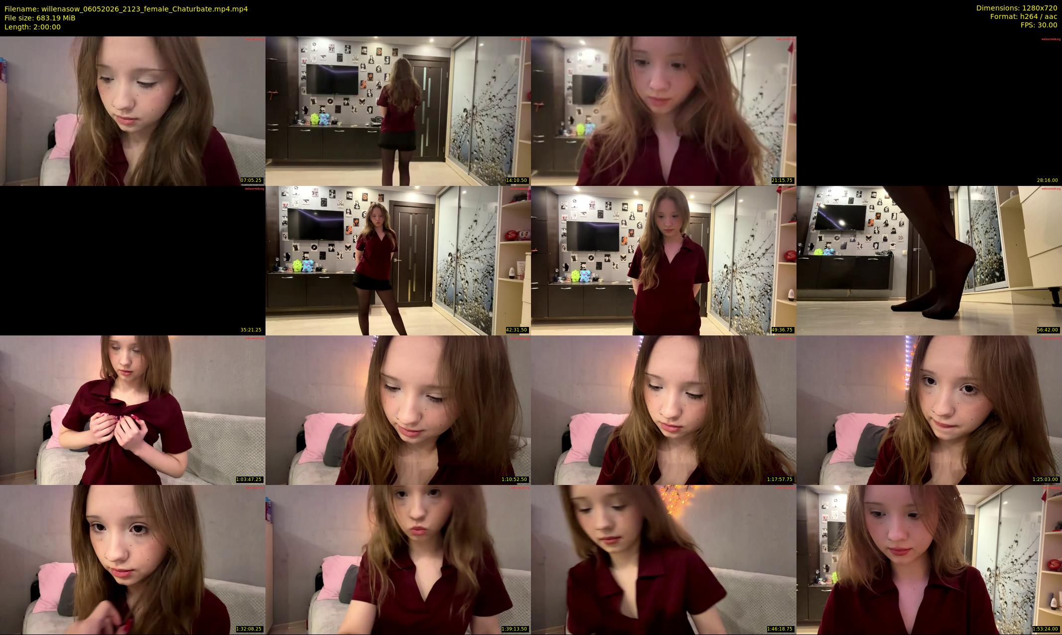 willenasow — 120 minute Chaturbate female cam show recording, 720p, May 6, 2026