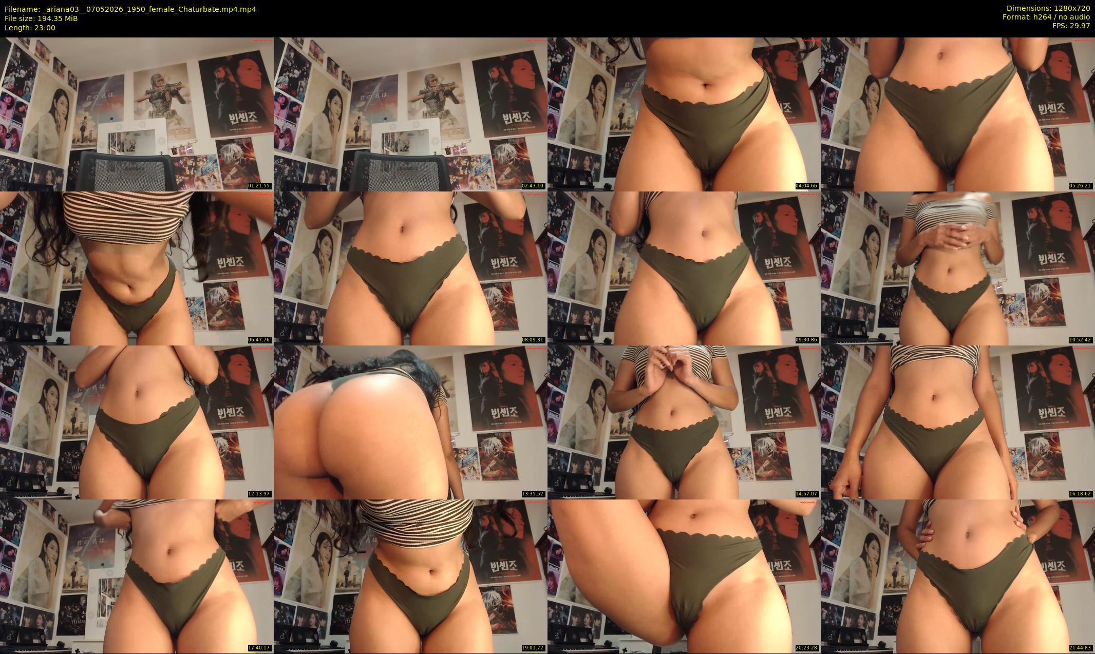 _ariana03_ — 23 minute Chaturbate female cam show recording, 720p, May 7, 2026