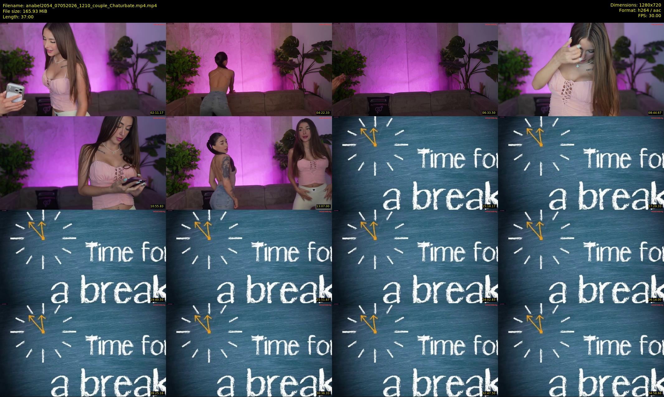 anabel2054 — 37 minute Chaturbate female cam show recording, 720p, May 7, 2026