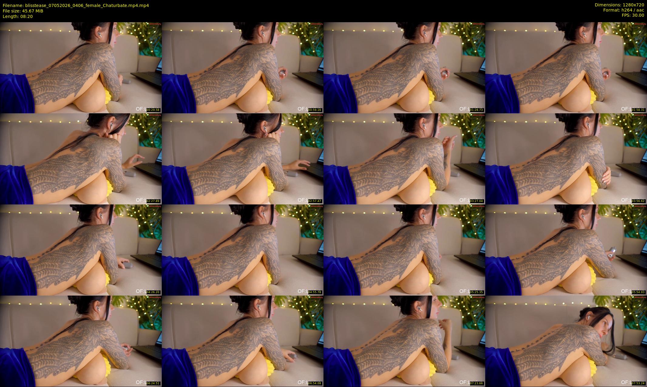 blisstease — 9 minute Chaturbate female cam show recording, 720p, May 7, 2026