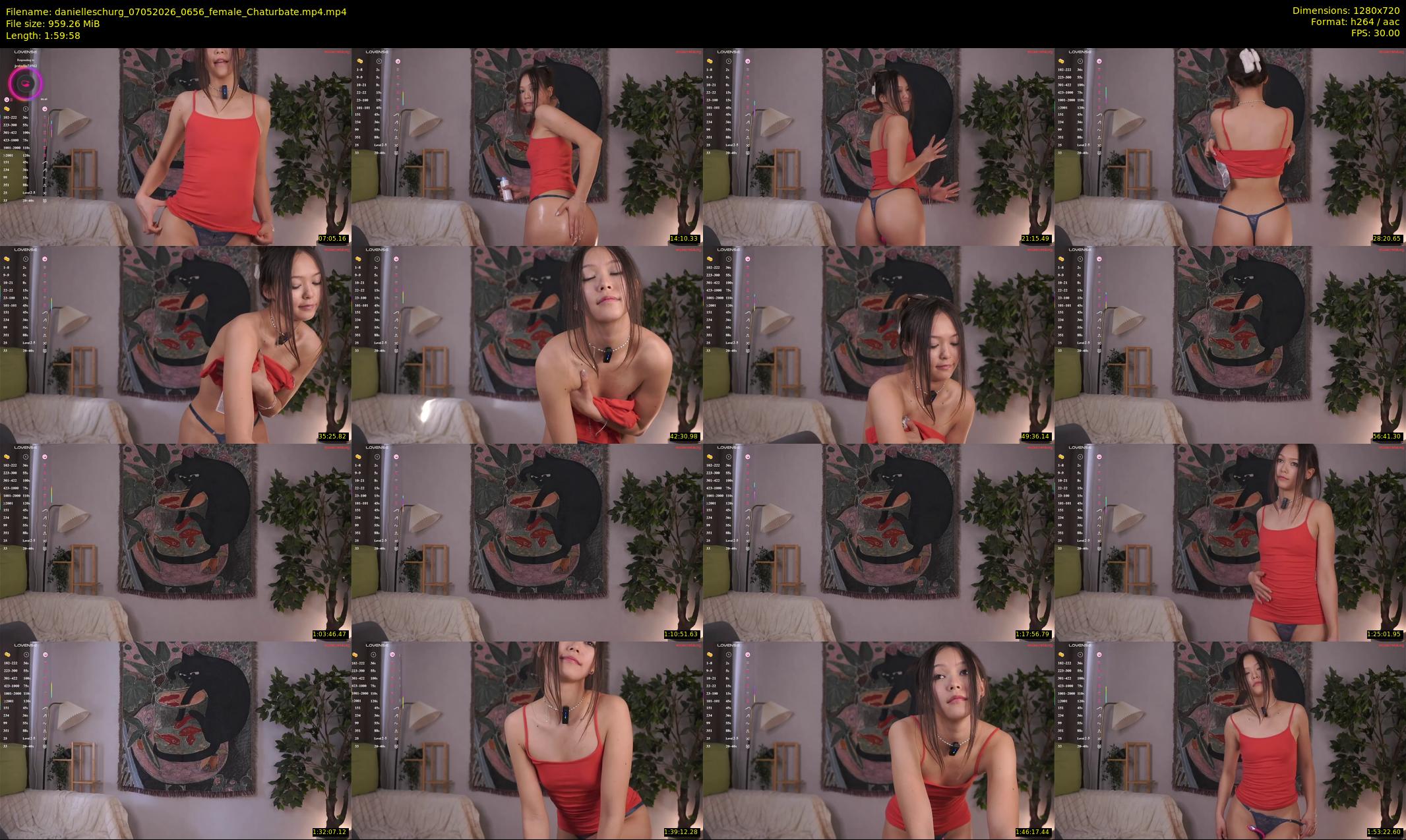 danielleschurg — 120 minute Chaturbate female cam show recording, 720p, May 7, 2026