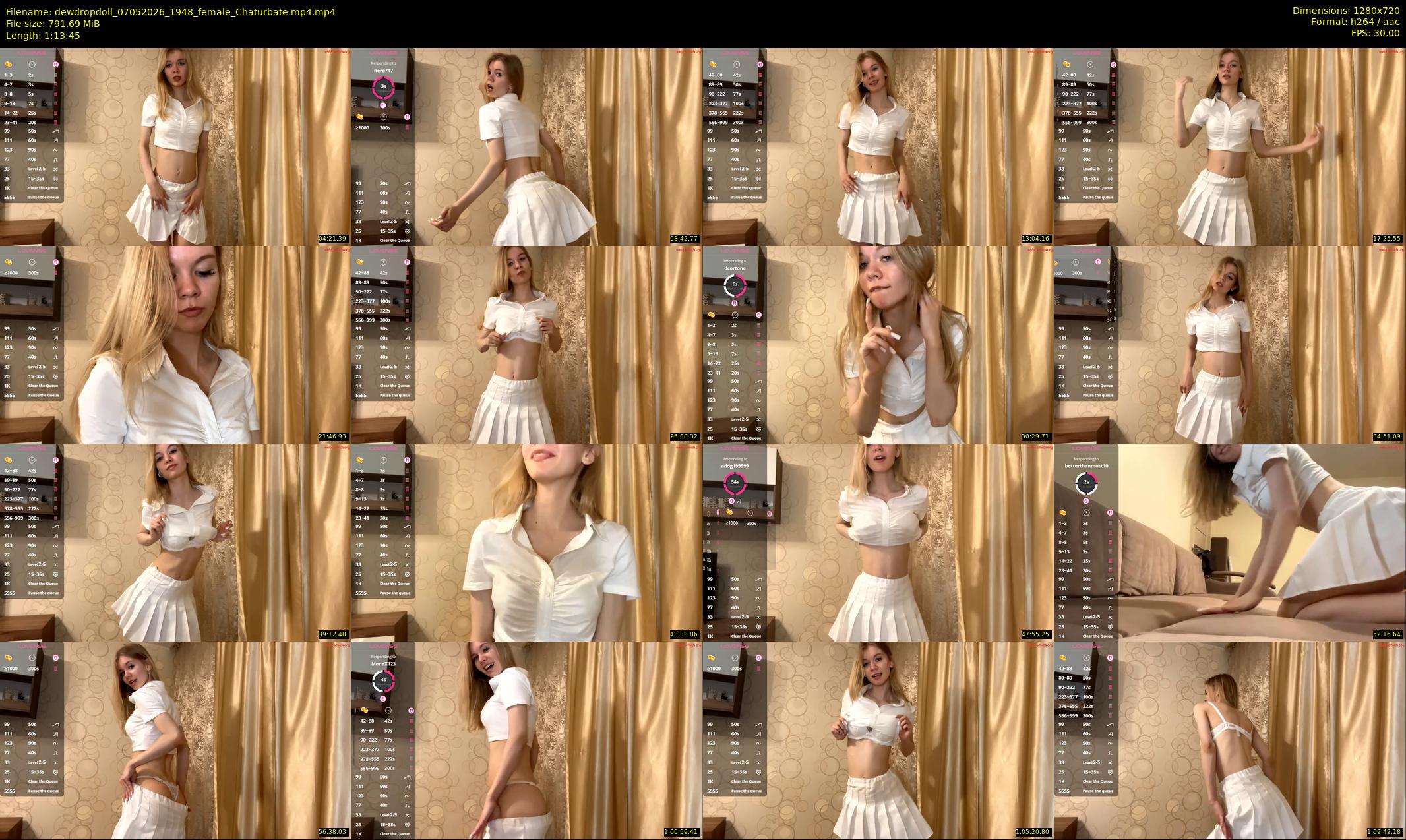dewdropdoll — 74 minute Chaturbate female cam show recording, 720p, May 7, 2026