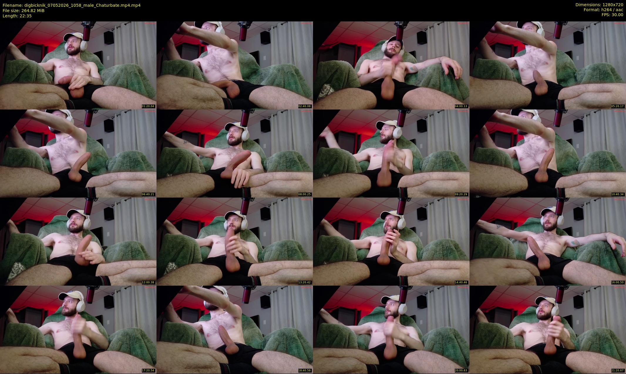 digbicknik — 23 minute Chaturbate male cam show recording, 720p, May 7, 2026