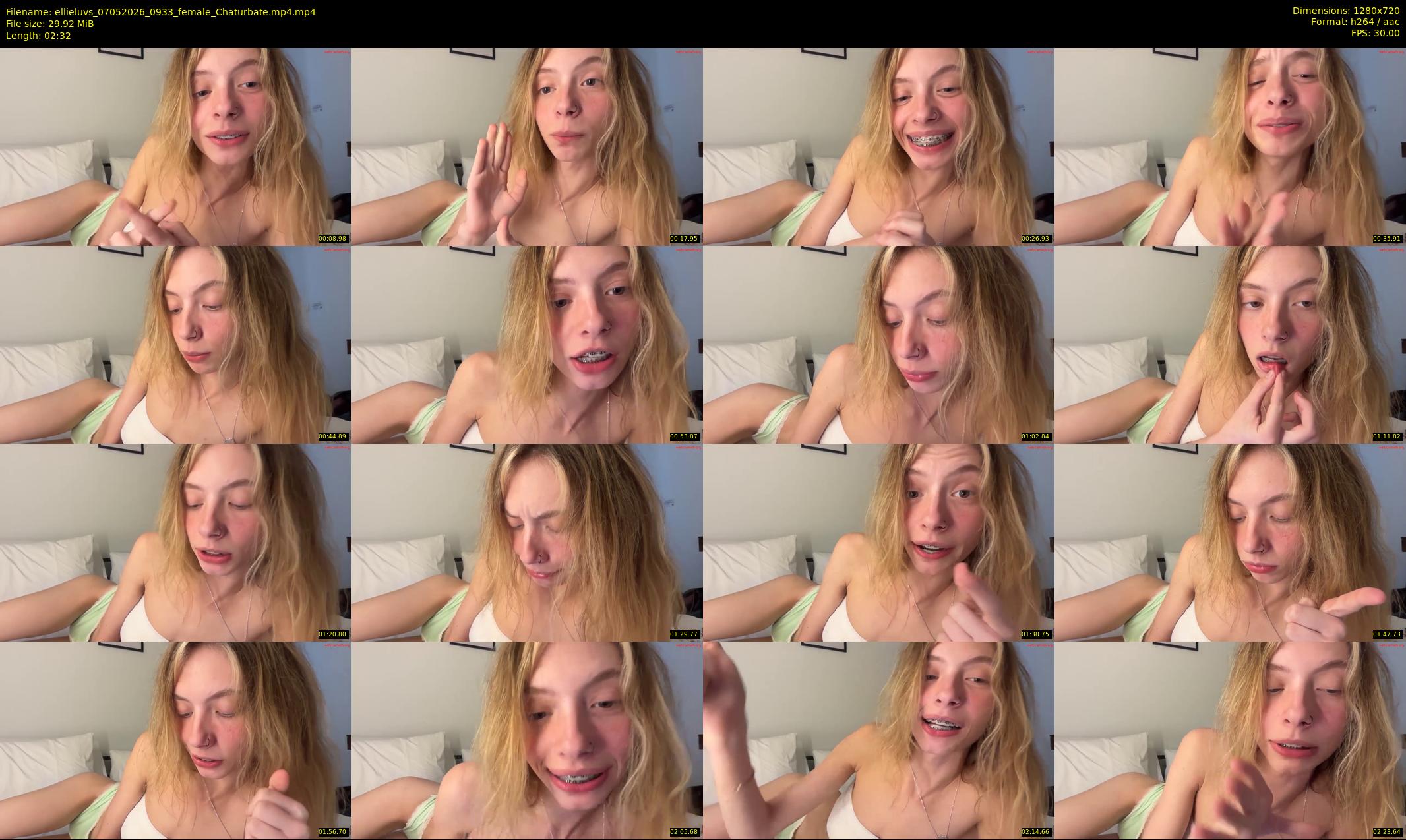ellieluvs — 3 minute Chaturbate female cam show recording, 720p, May 7, 2026