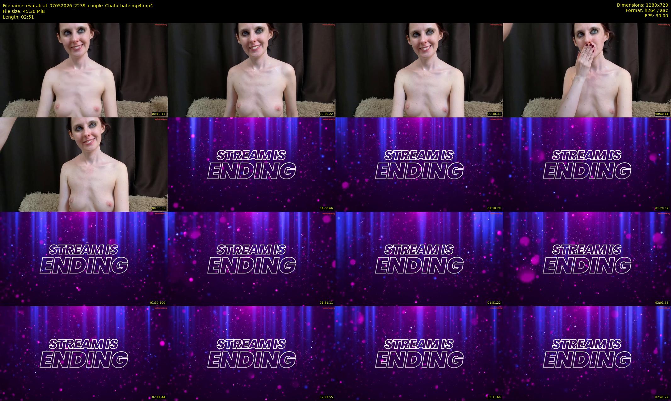 evafatcat — 3 minute Chaturbate couple cam show recording, 720p, May 7, 2026