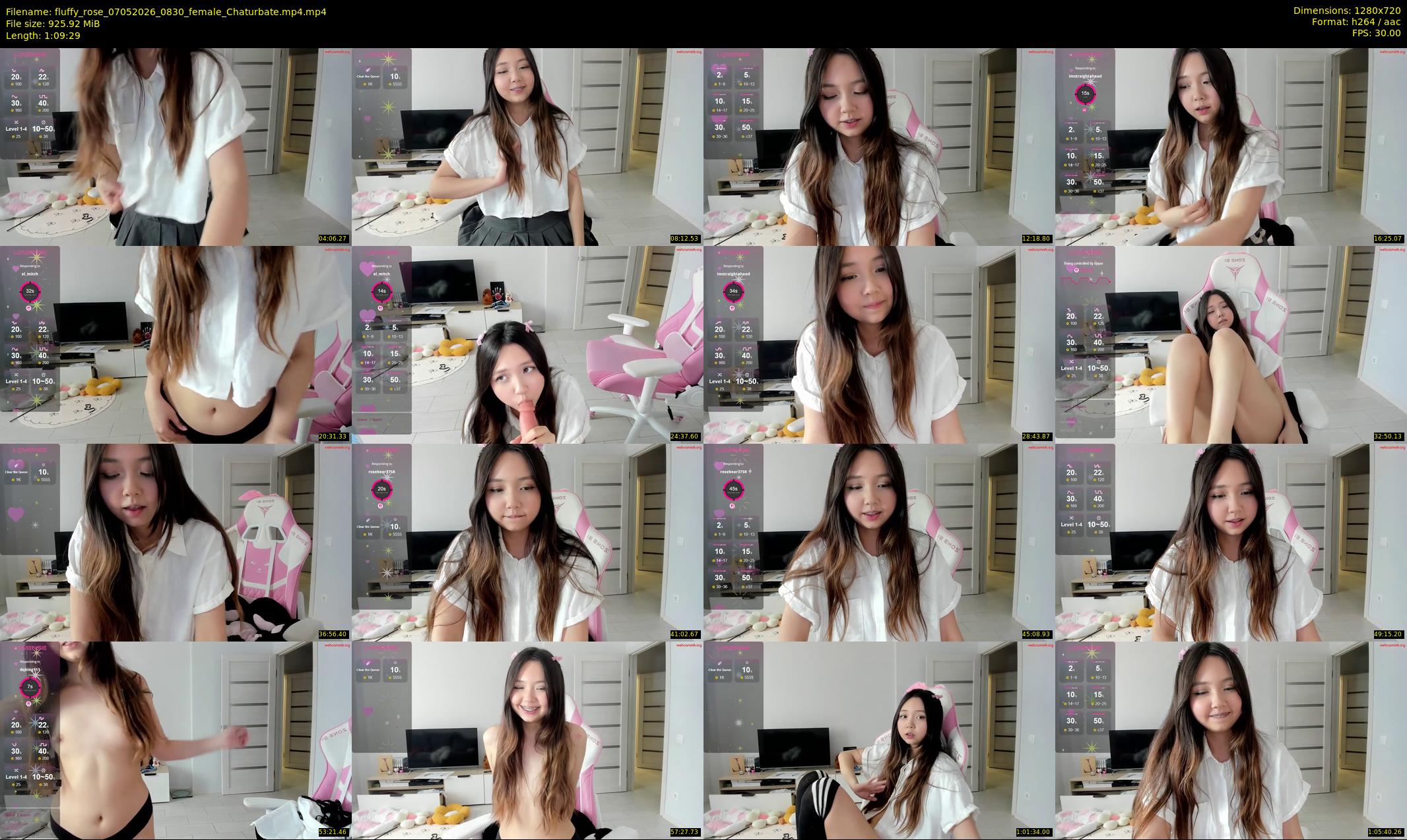 fluffy_rose — 70 minute Chaturbate female cam show recording, 720p, May 7, 2026