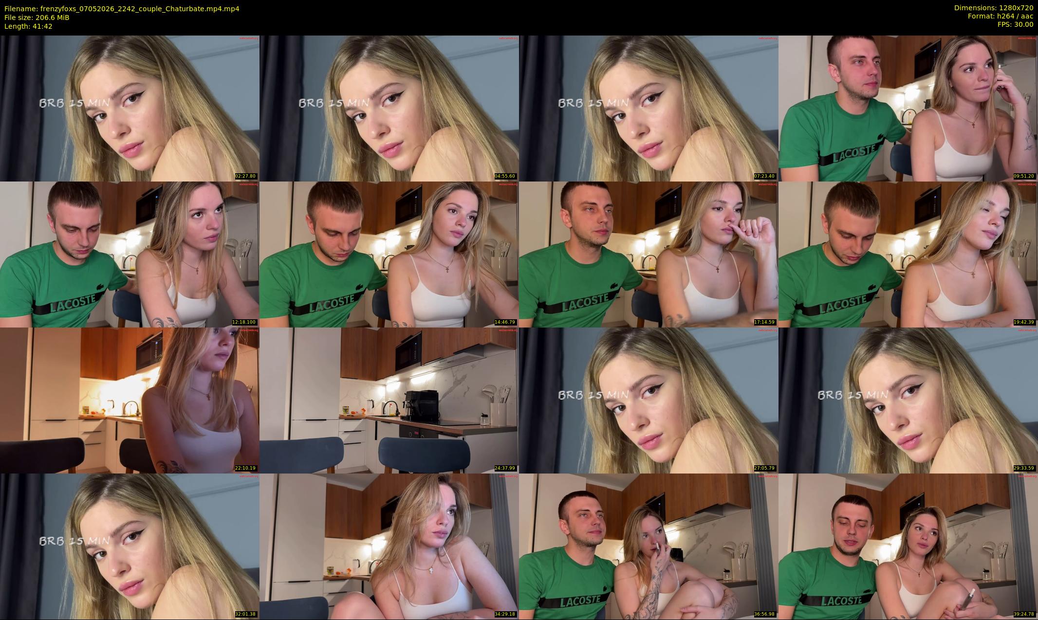 frenzyfoxs — 42 minute Chaturbate couple cam show recording, 720p, May 7, 2026
