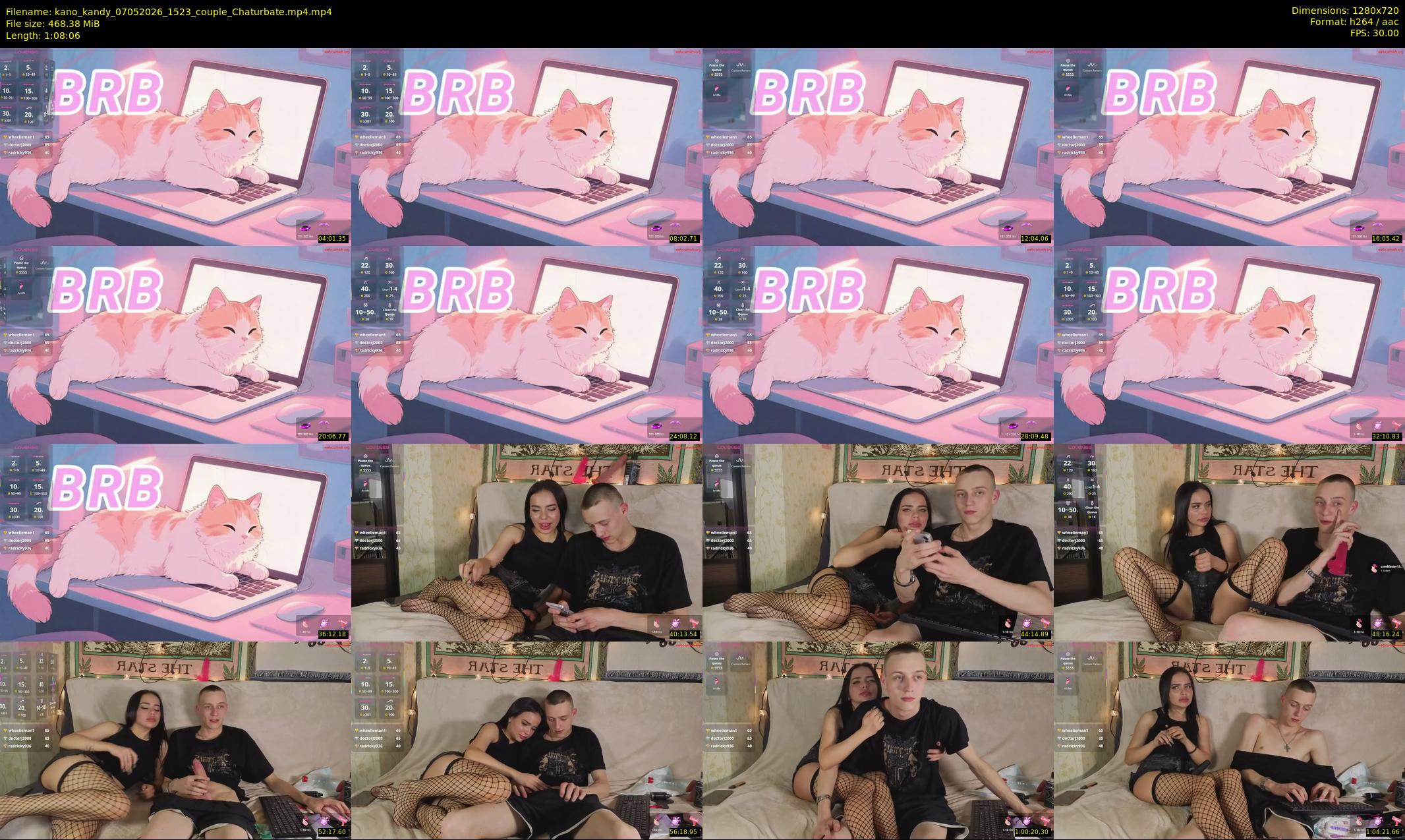 kano_kandy — 69 minute Chaturbate couple cam show recording, 720p, May 7, 2026