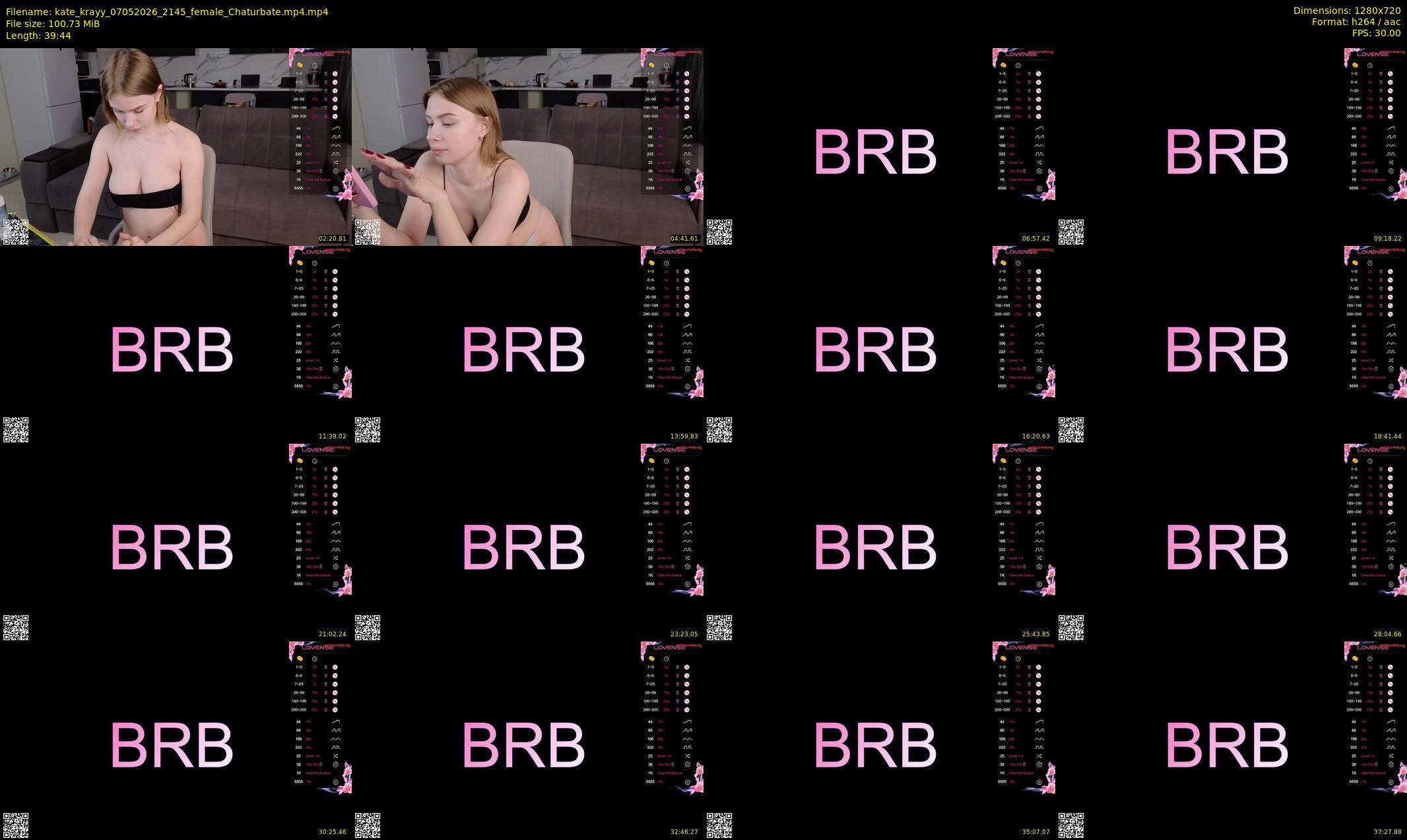 kate_krayy — 40 minute Chaturbate female cam show recording, 720p, May 7, 2026