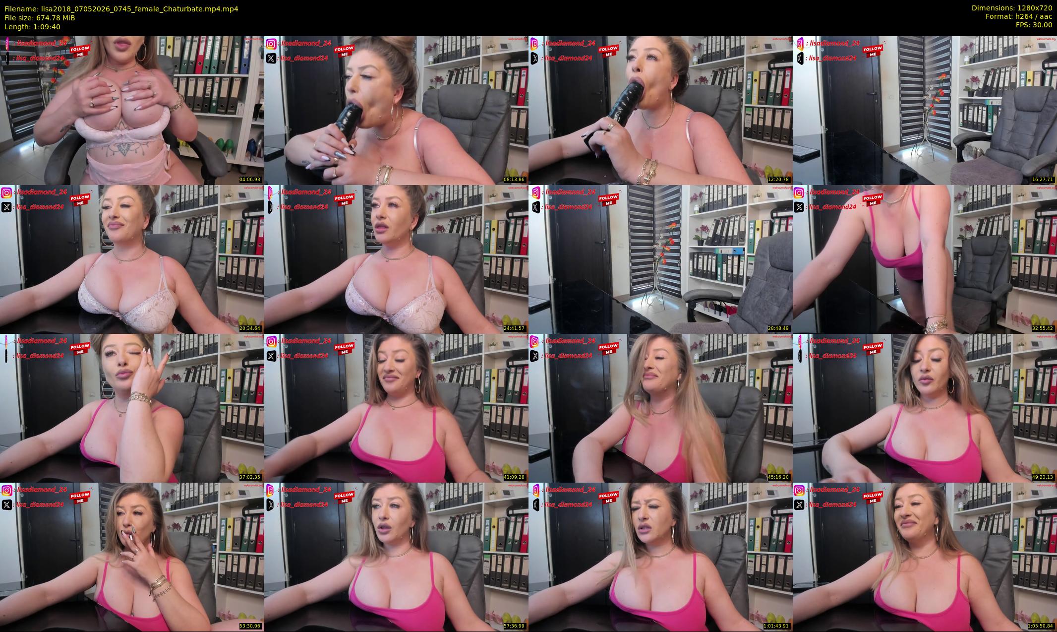 lisa2018 — 70 minute Chaturbate female cam show recording, 720p, May 7, 2026