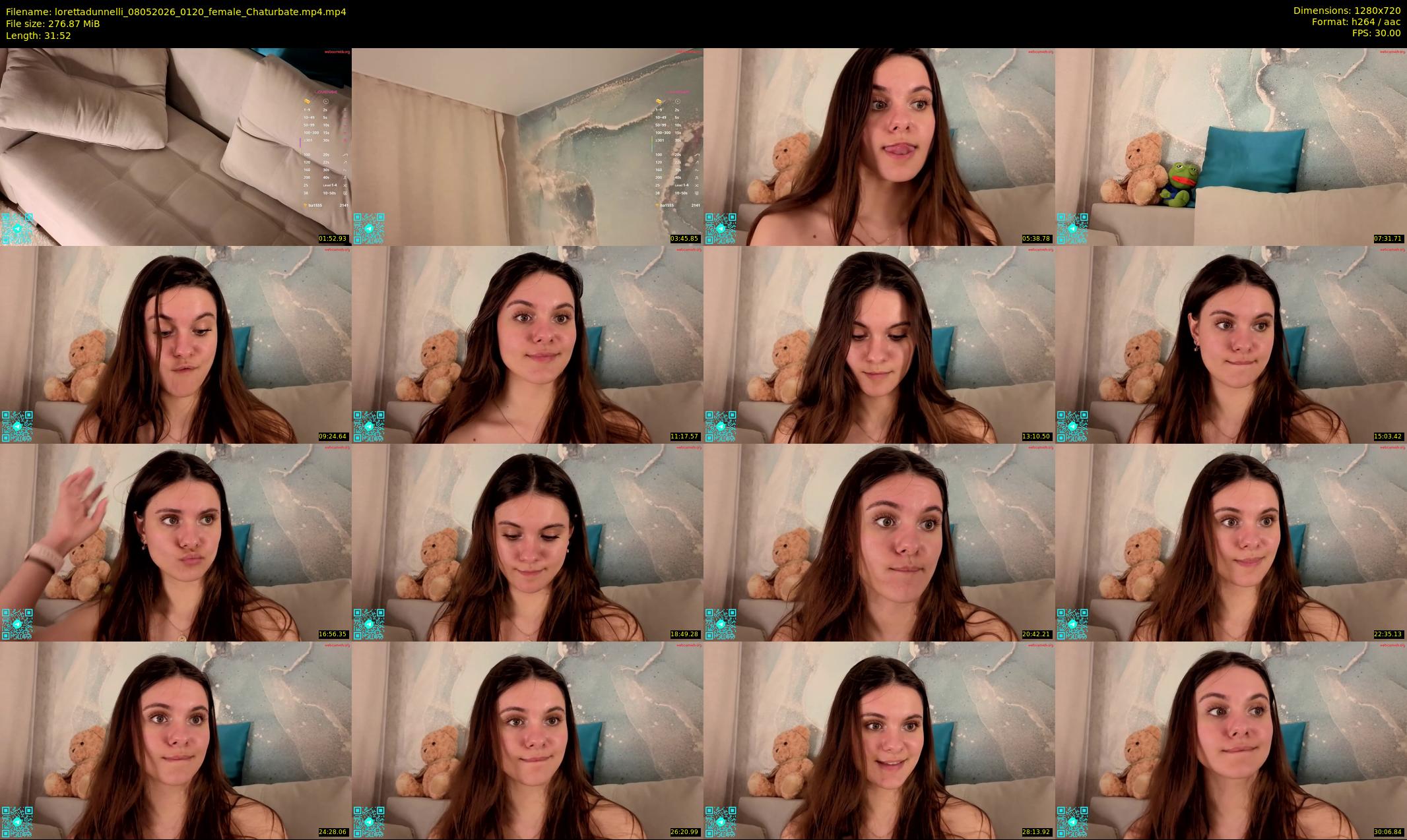 lorettadunnelli — 32 minute Chaturbate female cam show recording, 720p, May 8, 2026
