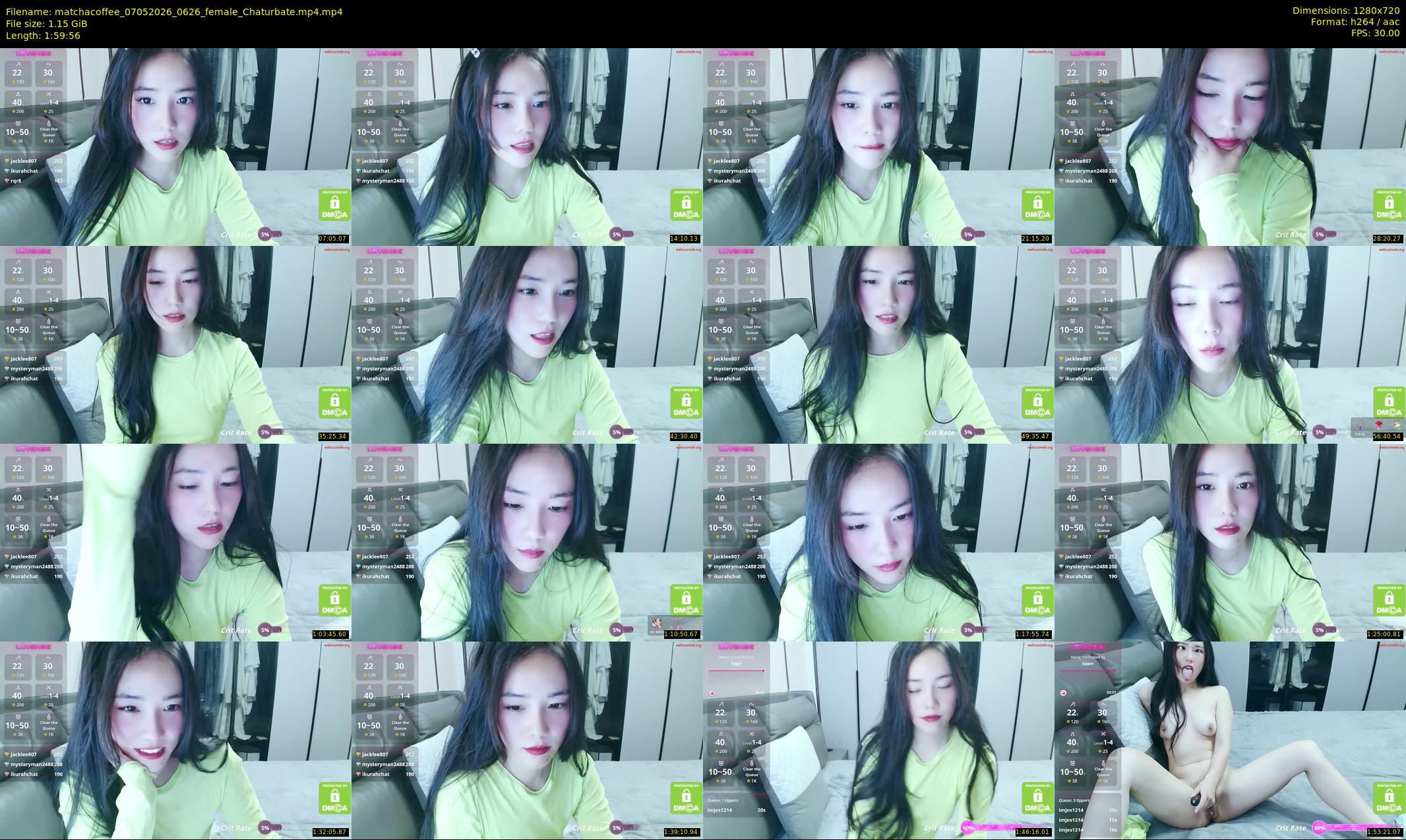 matchacoffee — 120 minute Chaturbate female cam show recording, 720p, May 7, 2026