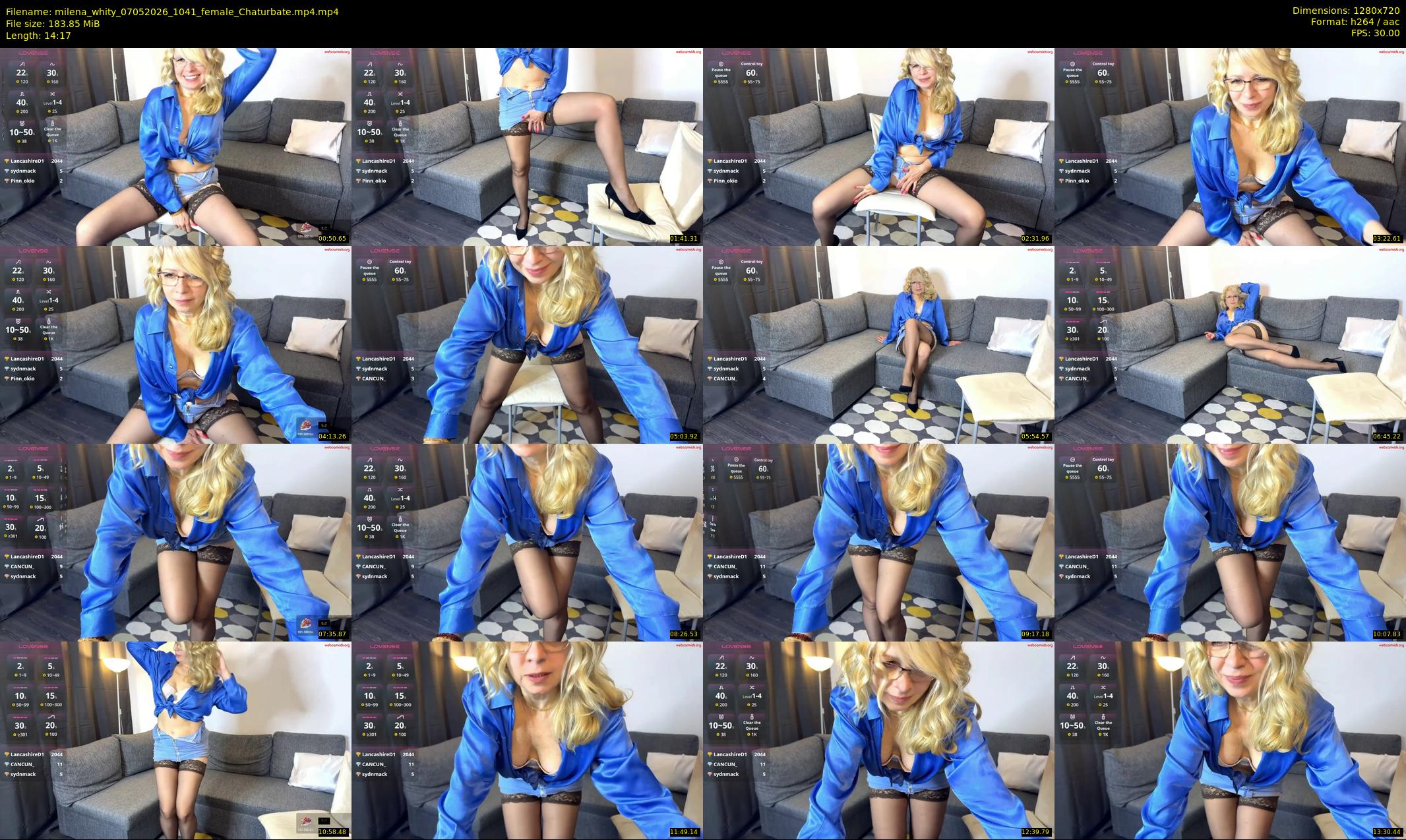 milena_whity — 15 minute Chaturbate female cam show recording, 720p, May 7, 2026