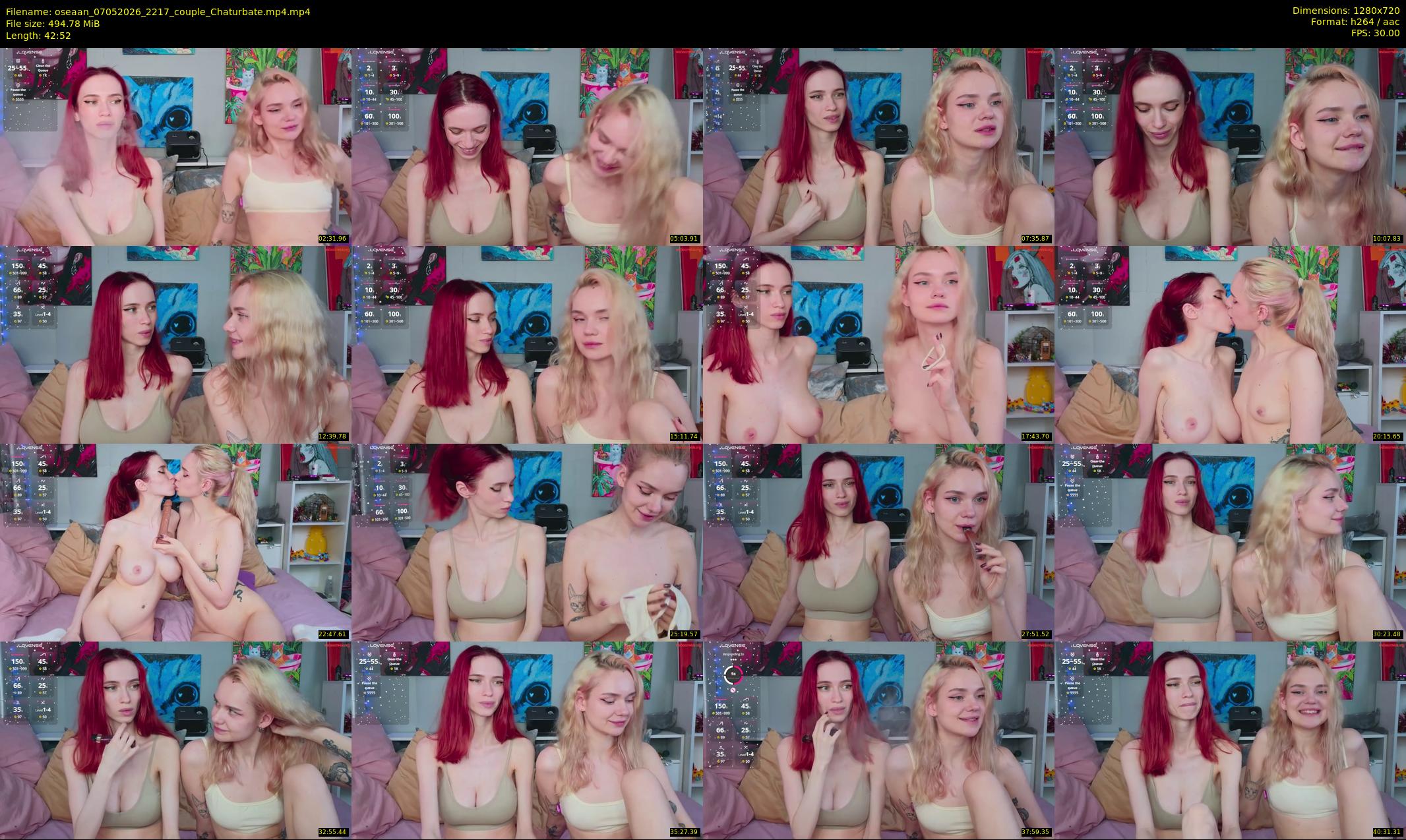 oseaan — 43 minute Chaturbate couple cam show recording, 720p, May 7, 2026