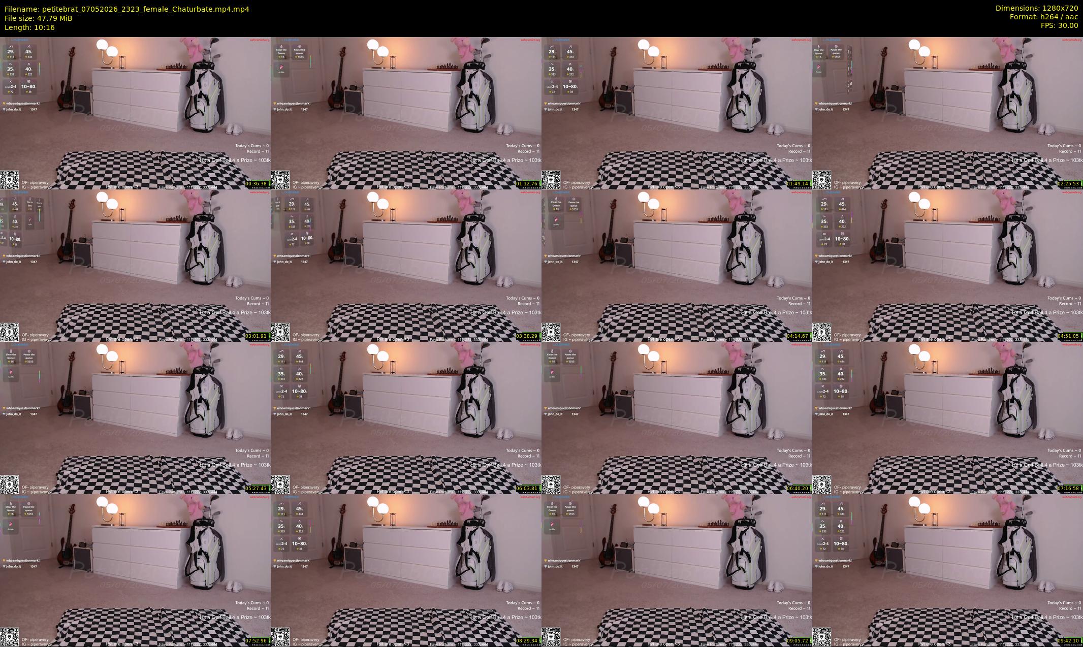 petitebrat — 11 minute Chaturbate female cam show recording, 720p, May 7, 2026