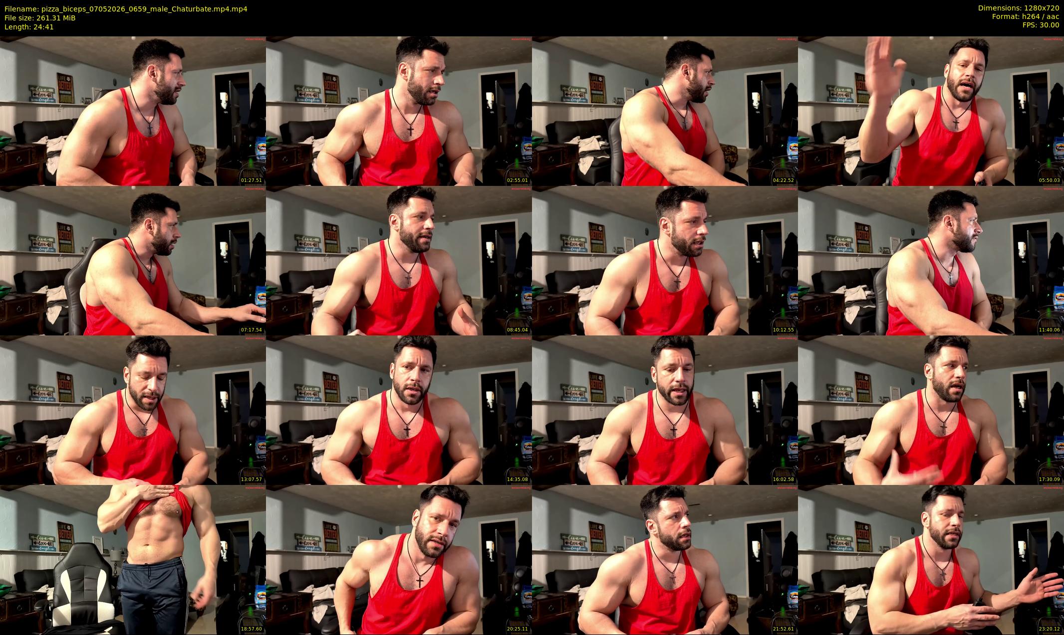 pizza_biceps — 25 minute Chaturbate male cam show recording, 720p, May 7, 2026