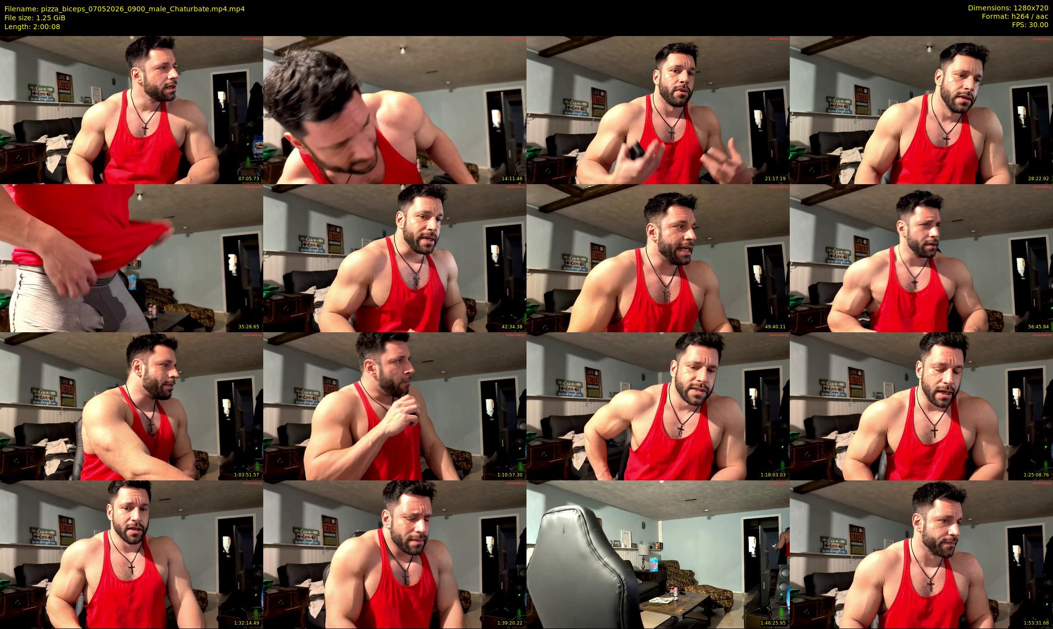 pizza_biceps — 121 minute Chaturbate male cam show recording, 720p, May 7, 2026