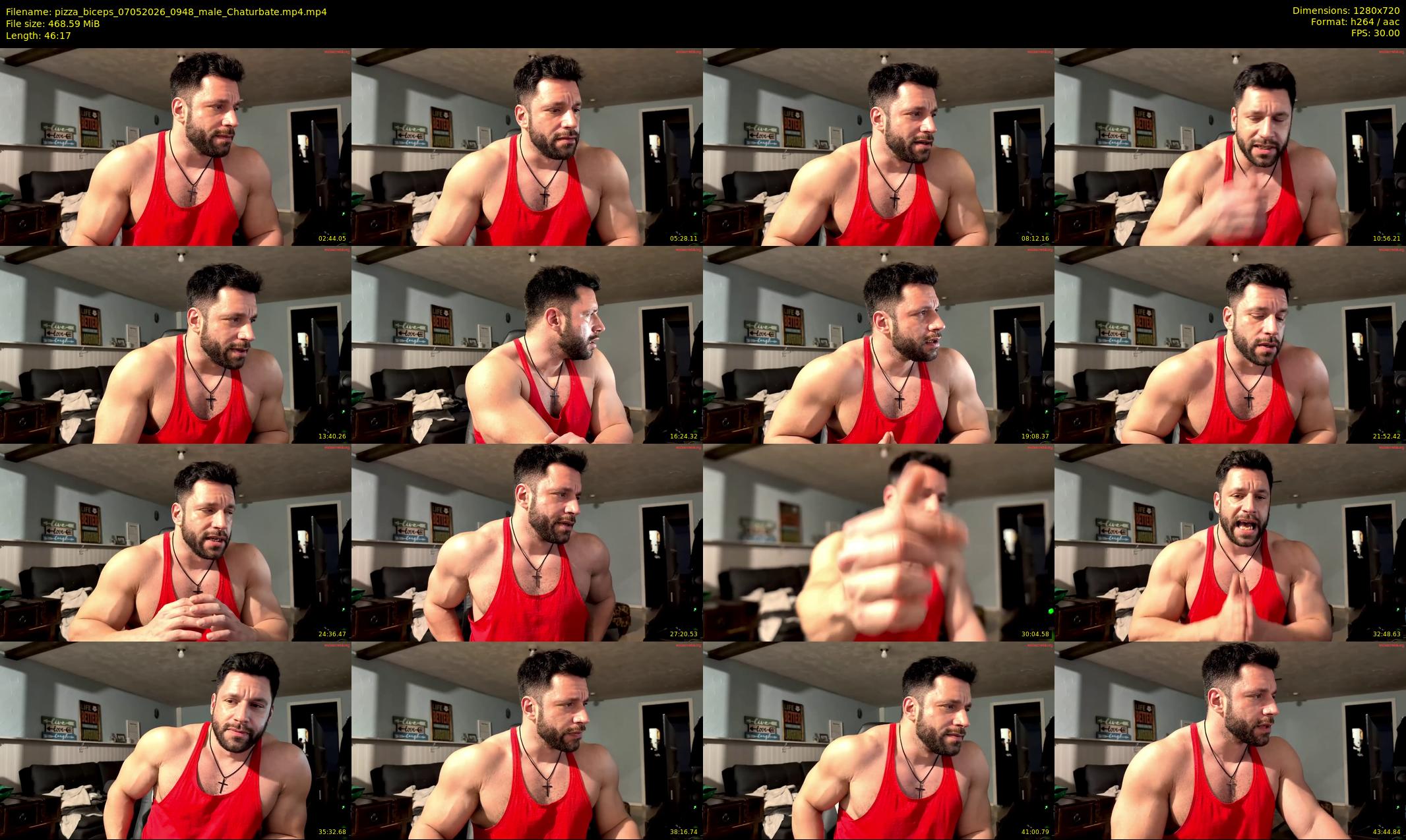 pizza_biceps — 47 minute Chaturbate male cam show recording, 720p, May 7, 2026