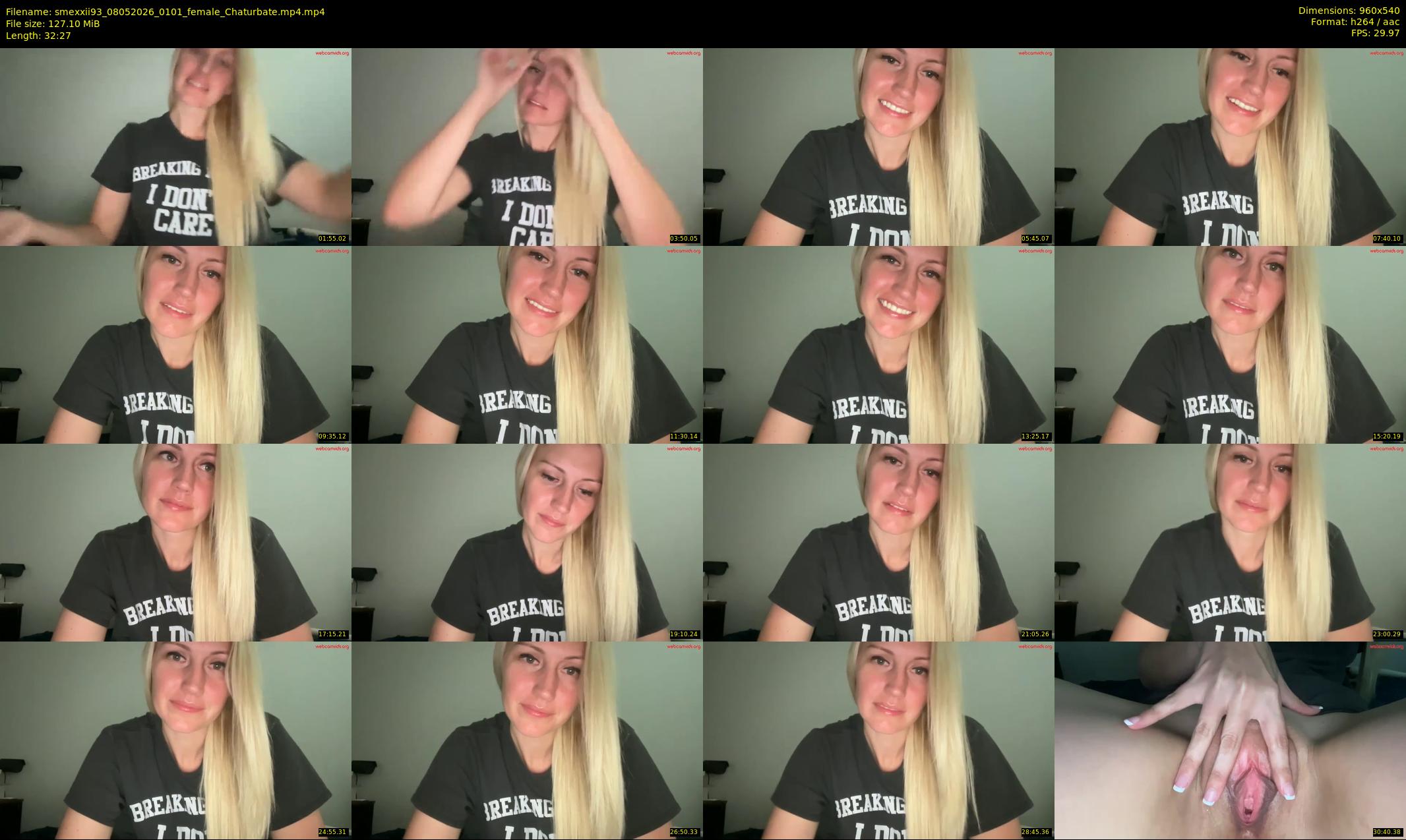 smexxii93 — 33 minute Chaturbate female cam show recording, 480p, May 8, 2026