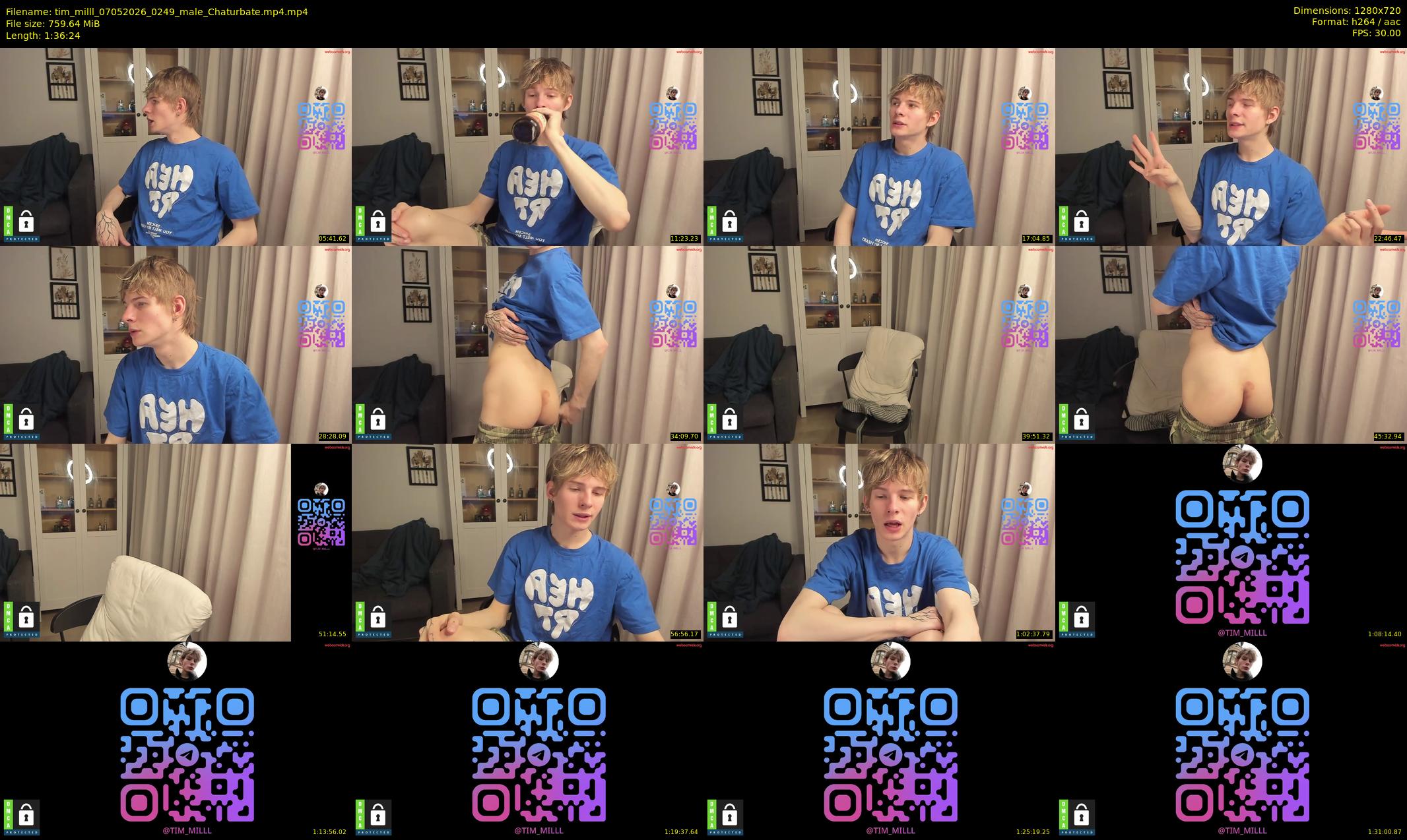 tim_milll — 97 minute Chaturbate male cam show recording, 720p, May 7, 2026