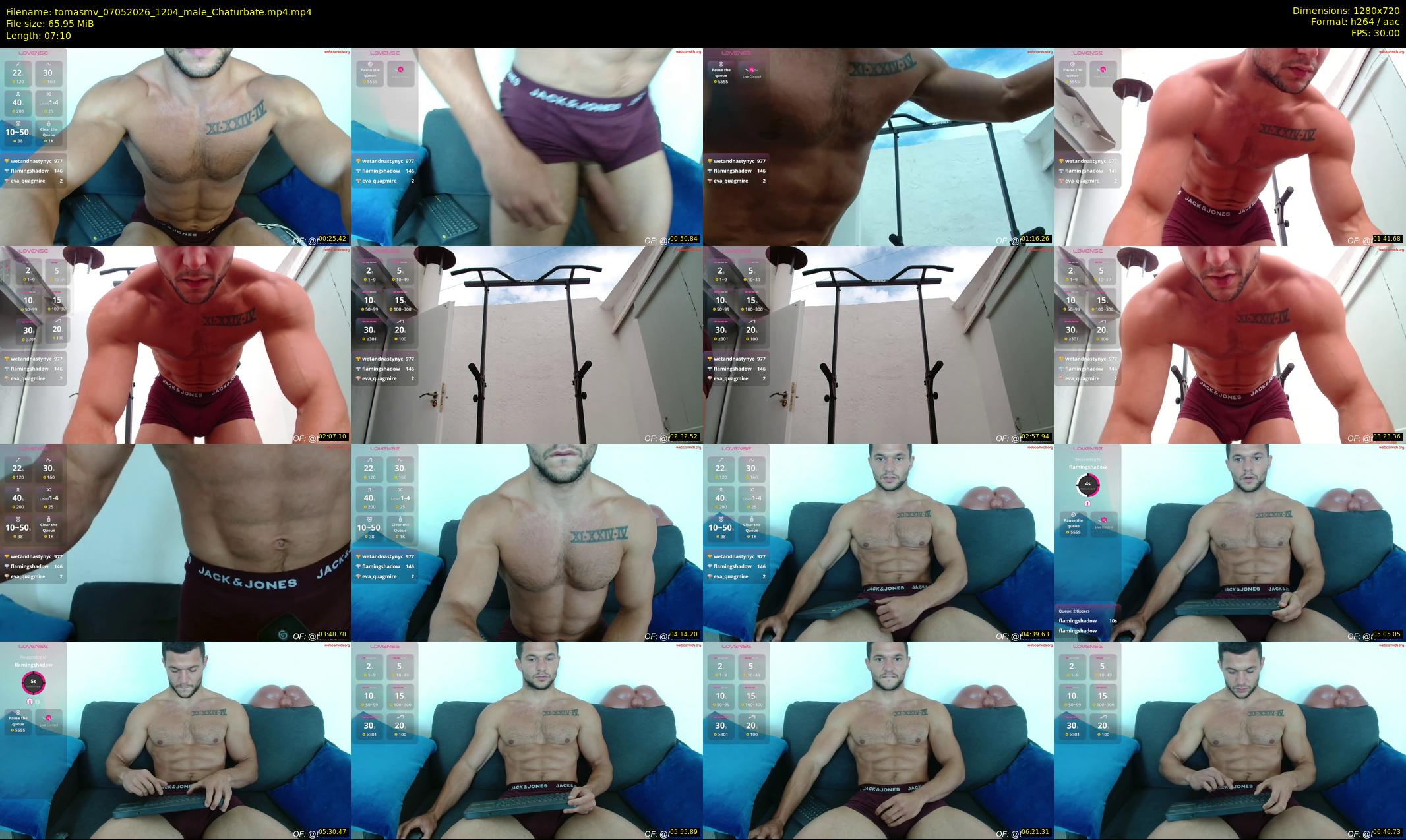 tomasmv — 8 minute Chaturbate male cam show recording, 720p, May 7, 2026