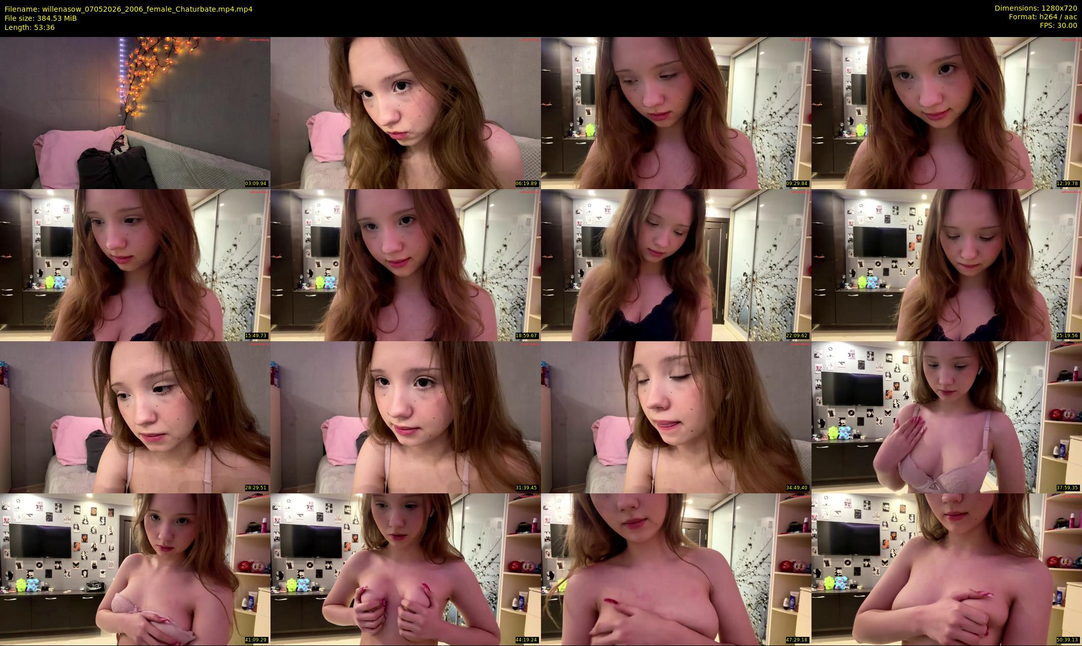 willenasow — 54 minute Chaturbate female cam show recording, 720p, May 7, 2026